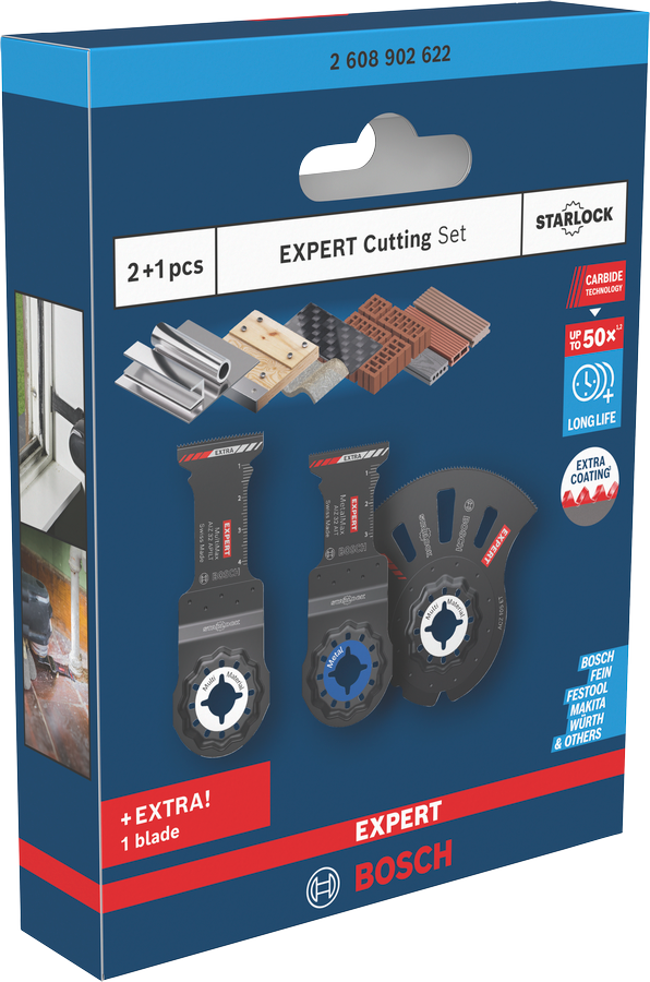 Bosch Expert Cutting Set Starlock 3-tlg. (AIZ 32 APILT, AIZ 32 AIT, ACZ 105 ET, für diverse Materialien)