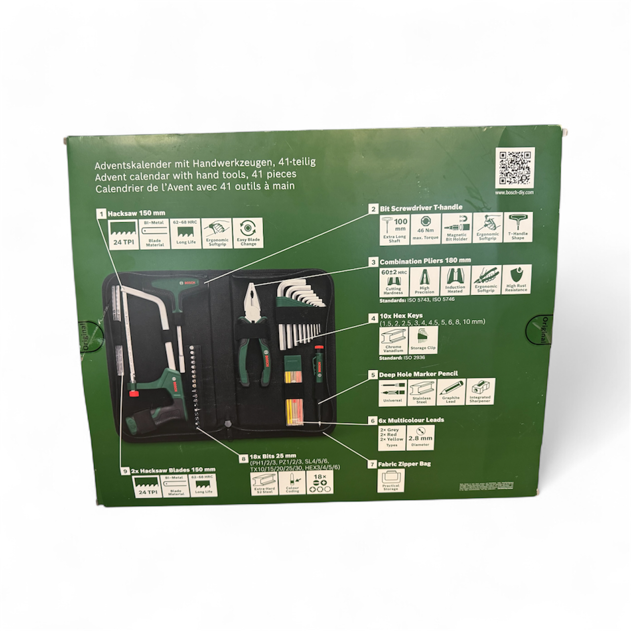 Bosch Handwerkzeug Adventskalender 41 tlg. 2025 (1600A039HD)