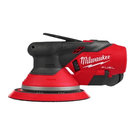 Milwaukee M12 FROS5-0 Akku-Exzenterschleifer (150 mm, Fuel, Solo, 5 mm Orbitfunktion, inkl. Universal-Staubabsaugadapter)