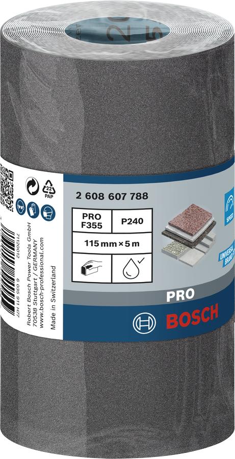 Bosch PRO Schleifrolle C355 115 mm x 5 m G240 (2608607788)