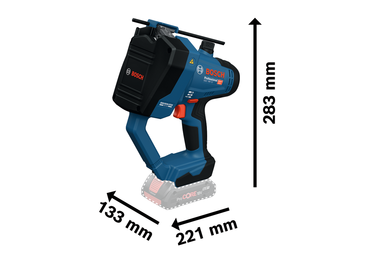 Bosch Akku-Gewindestangenschneider GGC 18V-12 (Schnittkapazität: M6 - M12, Solo, in L-BOXX 162)