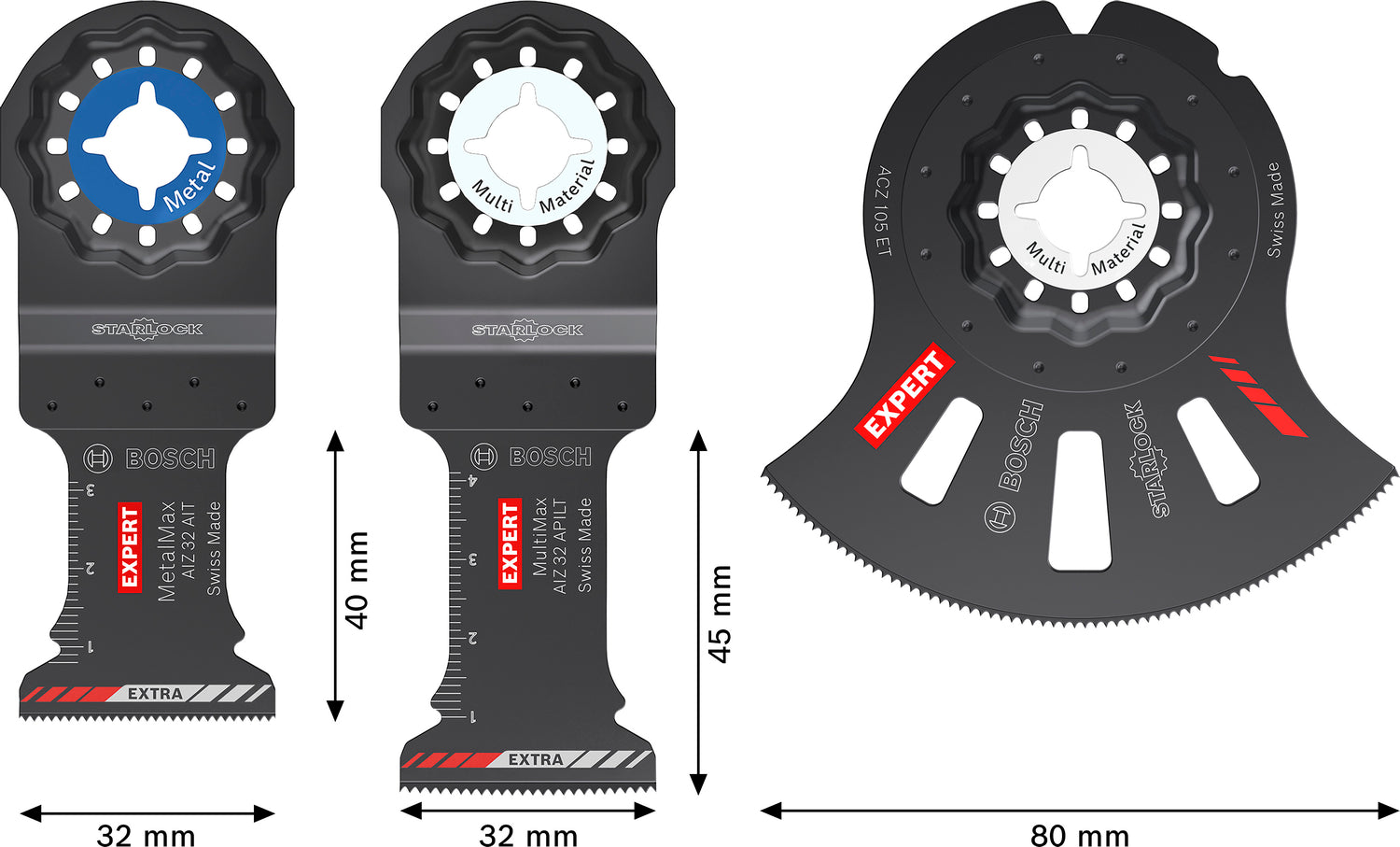 Bosch Expert Cutting Set Starlock 3-tlg. (AIZ 32 APILT, AIZ 32 AIT, ACZ 105 ET, für diverse Materialien)