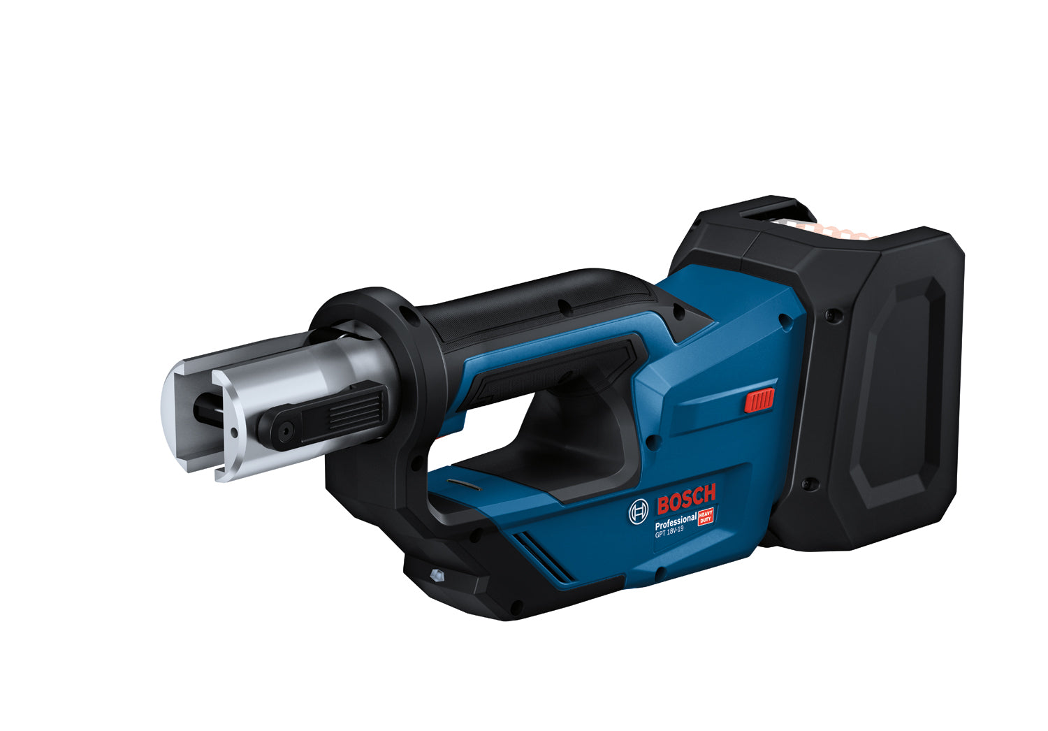 Bosch Akku-Presswerkzeug GPT 18V-19 (Solo, 19 kN Presskraft, Pressbereich 35 / 40 mm, 360 ° Kopfrotation)