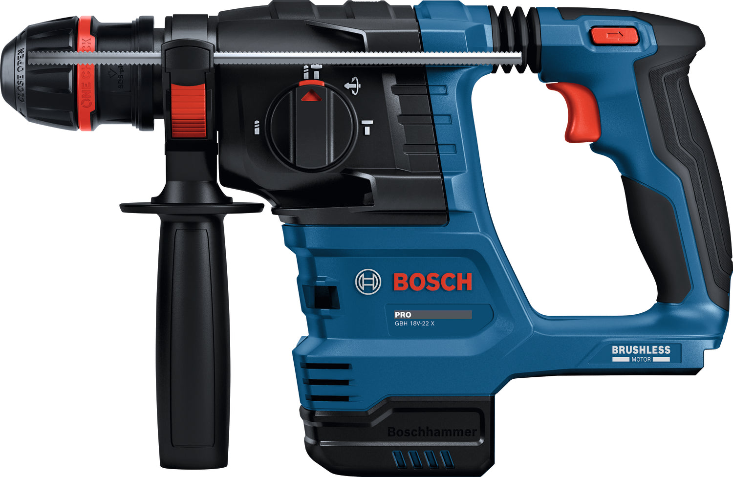 Bosch Professional GBH 18V-22 Akku-Bohrhammer (Hammerbohrer: 4 - 22 mm, Schlagenergie: 2 J, SDS plus, ONECHUCK Bohrfutter, Solo)