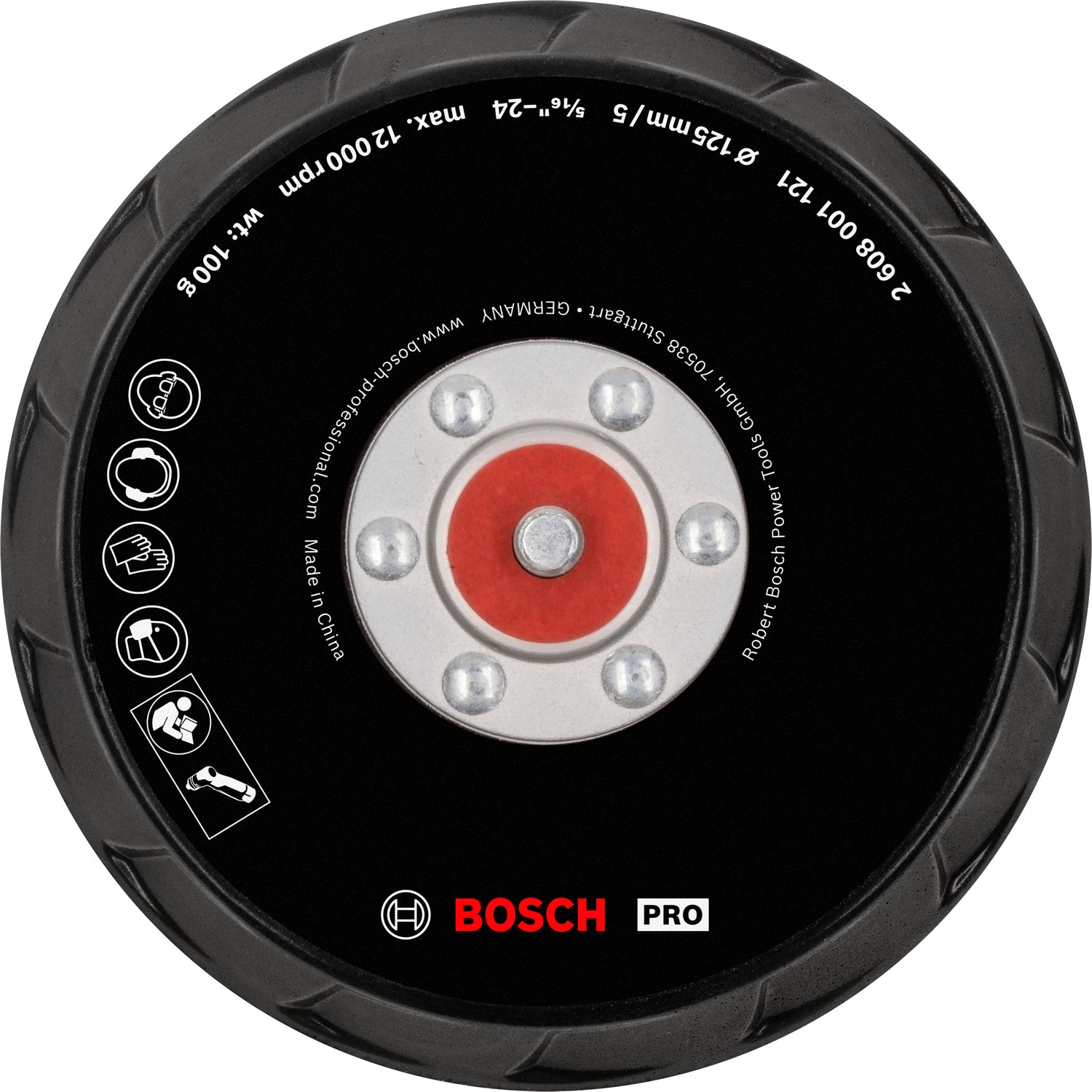 Bosch PRO Polierteller Ø 125 mm mit Klett (5/16"-24, mittel, passend für GPX 12V-125)