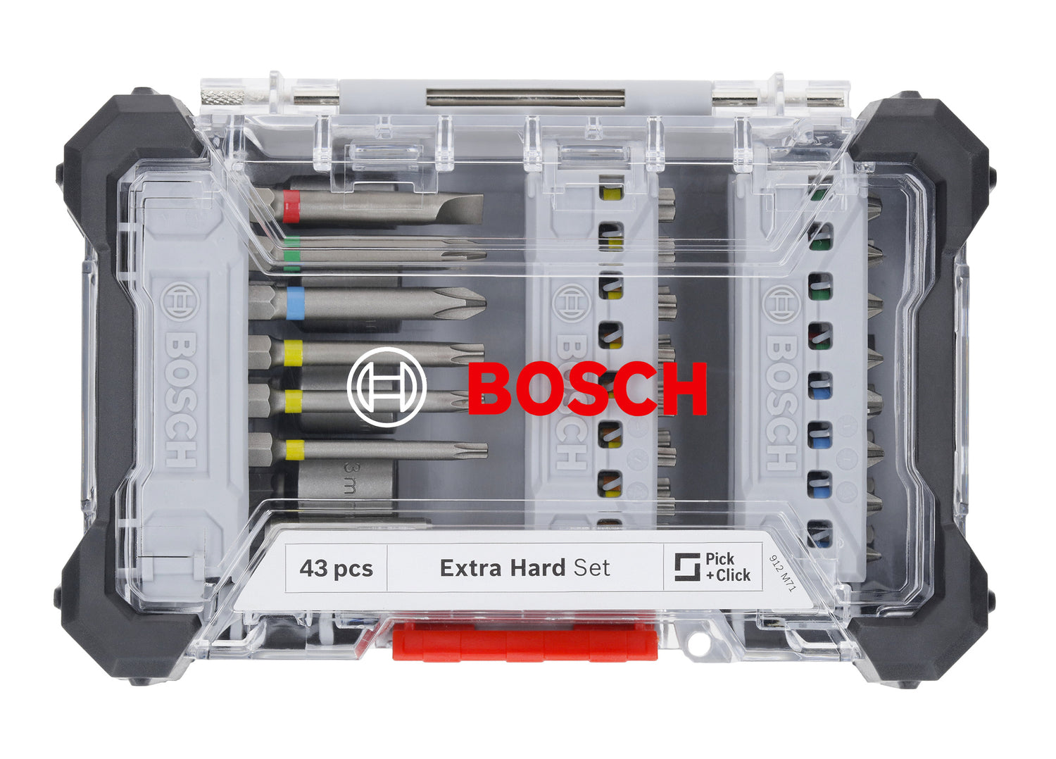 Bosch Schrauberbit-Set Extra Hard 43-tlg. + Becher (PH, PZ, T, T H, H, SL Bits, Stecknüsse, Bithalter)
