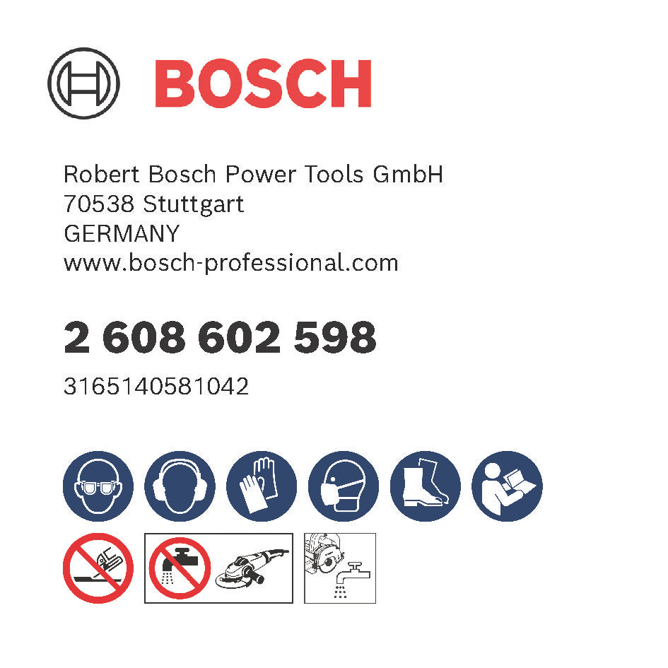 Bosch Diamanttrennscheibe Ø 125 mm für Stein (Standard for Stone, 125 x 22,23 x 1,6 x 10 mm)