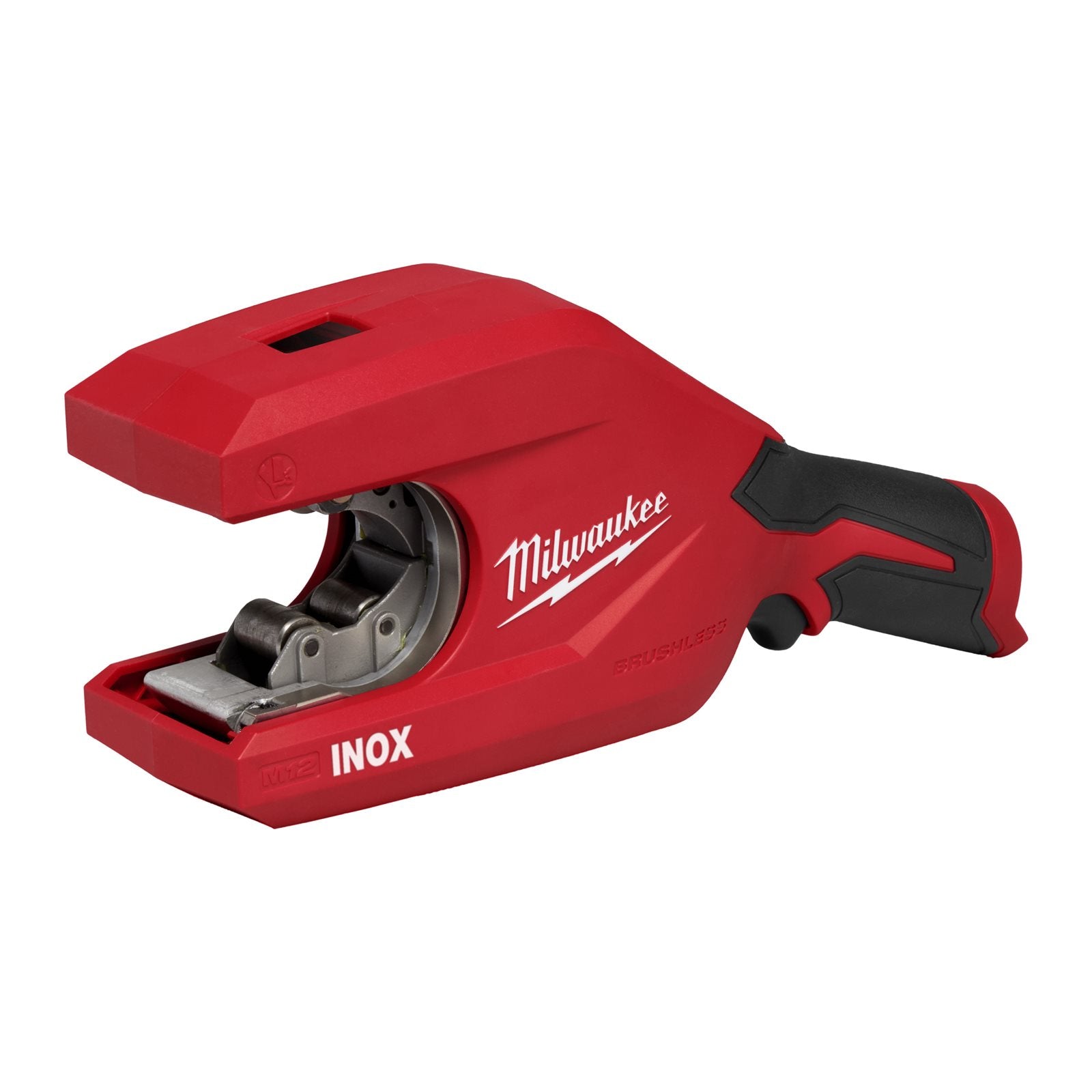 Milwaukee M12 PCSS54-0 Akku-Rohrabschneider (Schneidet Edelstahlrohre bis 54 mm, RaptorXL, Solo)