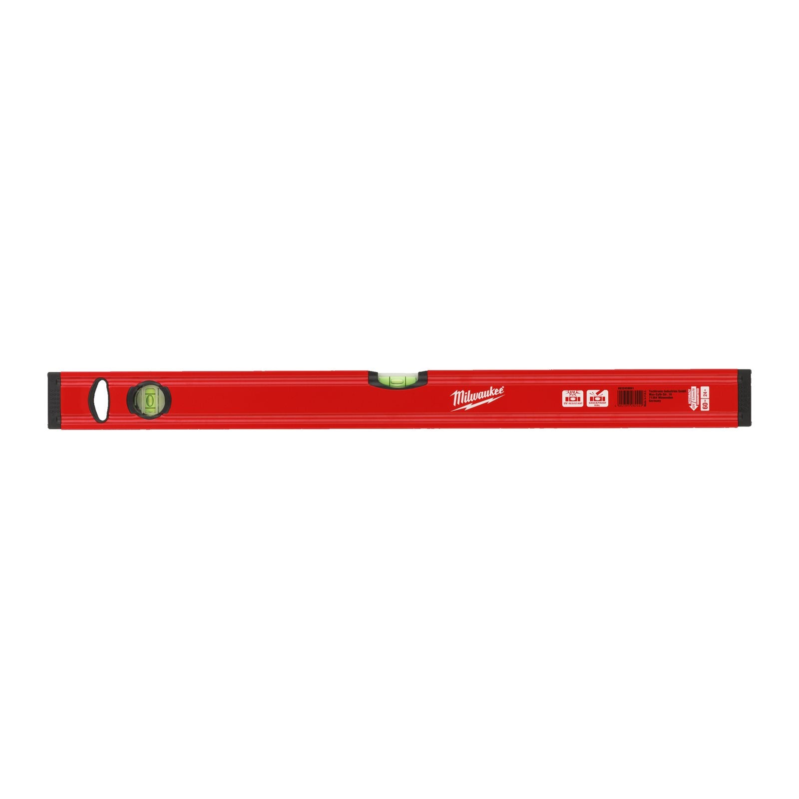 Milwaukee Wasserwaagen-Set Slim 4-tlg. (Länge: 180 / 120 / 60 / 10 cm, nicht magnetisch)