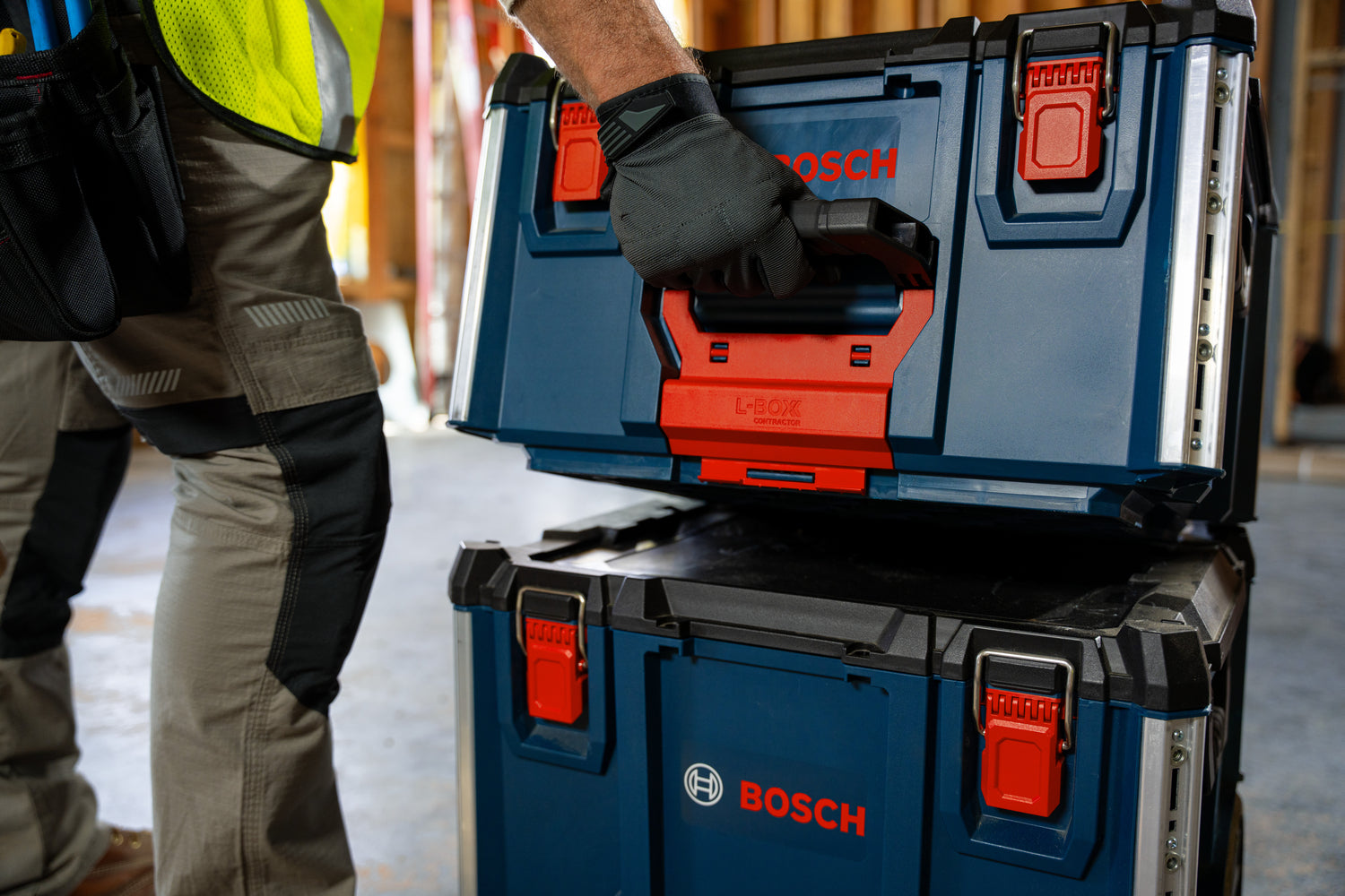 Bosch L-BOXX Contractor Set 3 (Trolley 476, Koffer 322, Koffer 170, Koffersystem, Mobiles Aufbewahrungssystem)