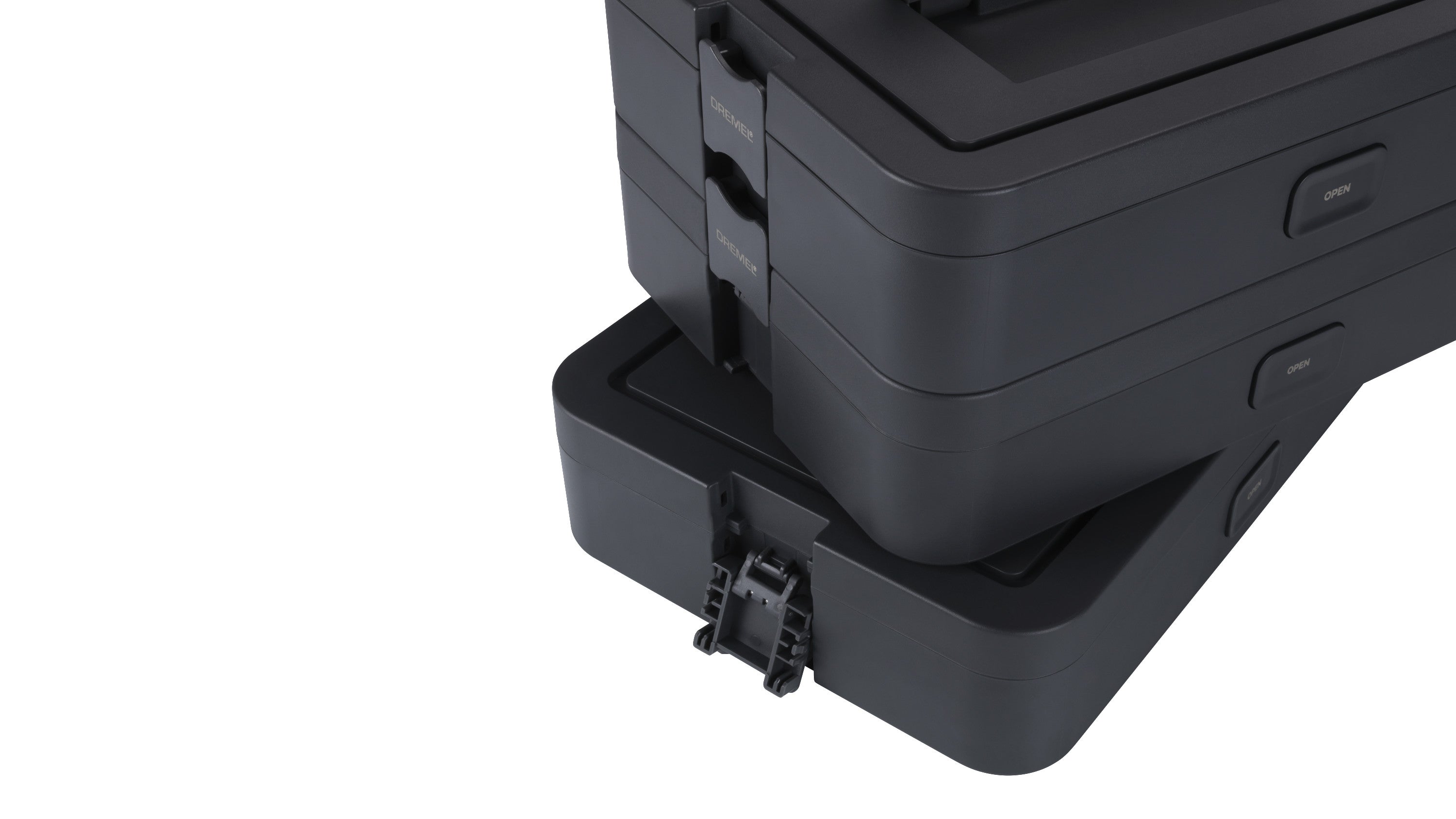 Dremel BOX (Individuell anpassbarer Organizer, 6 Trennwände, Zubehörhalter, Stapelbarer Koffer, DMB1J)