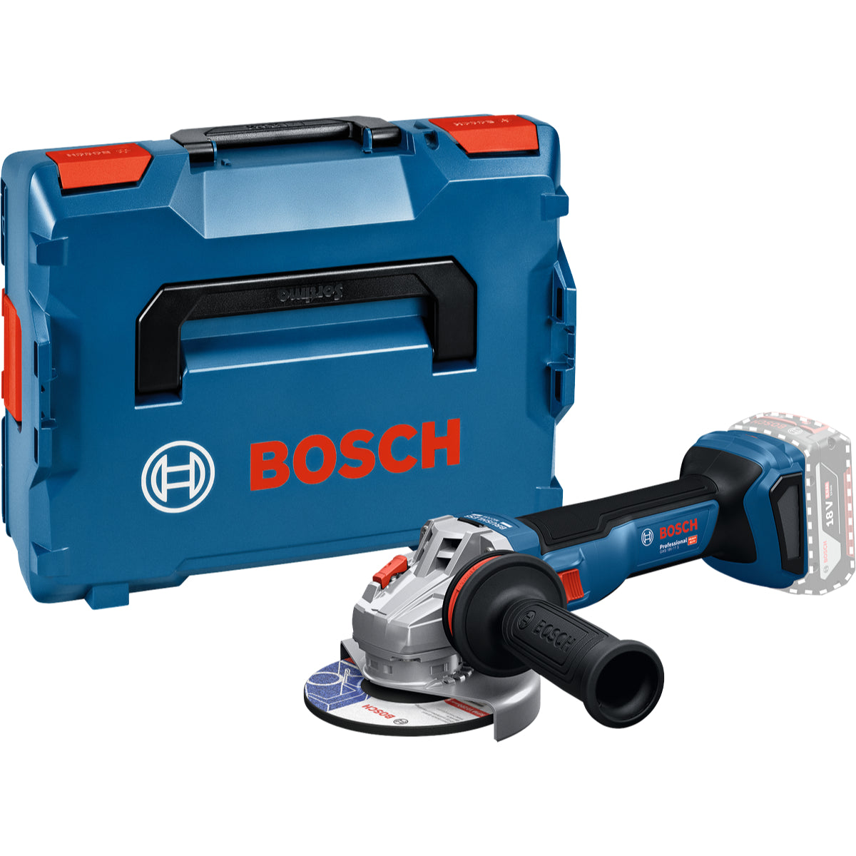 Bosch Professional GWS 18V-11 S Akku-Winkelschleifer (Scheiben-Ø: 125 mm, Regelbare Drehzahl, Solo in L-BOXX 136)