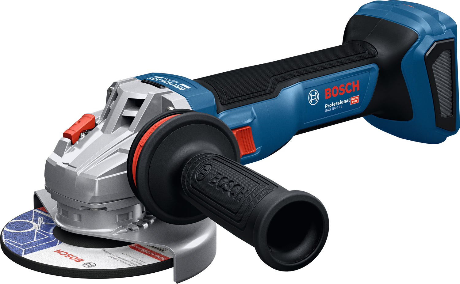 Bosch Professional GWS 18V-11 S Akku-Winkelschleifer (Scheiben-Ø: 125 mm, Regelbare Drehzahl, Solo in L-BOXX 136)