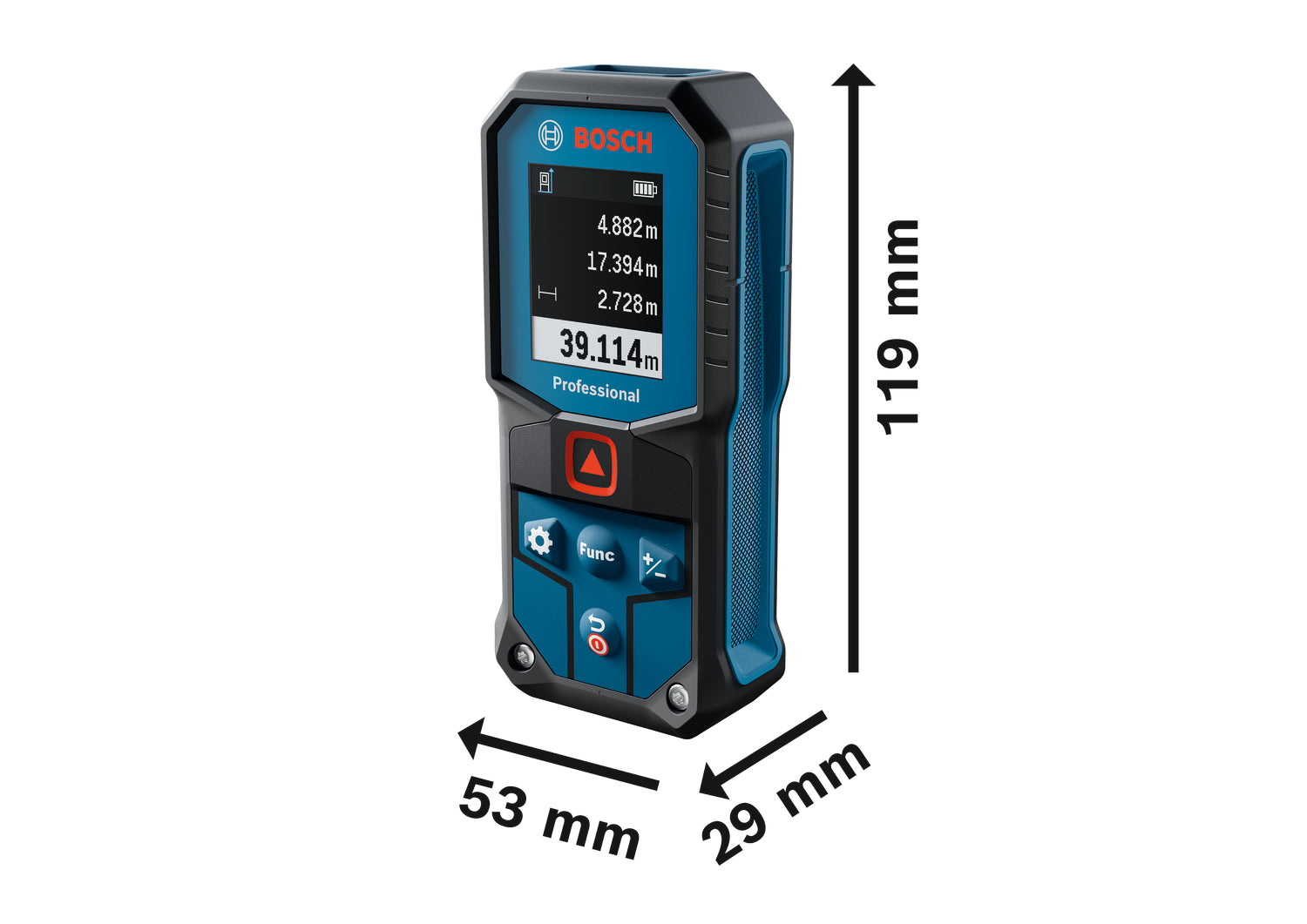 Bosch Laser-Entfernungsmesser GLM 40-31 (Messbereich: 0,05 - 40 m, IP 65, 7 Messmodi, automatische Berechnungen, inkl. Batterien)