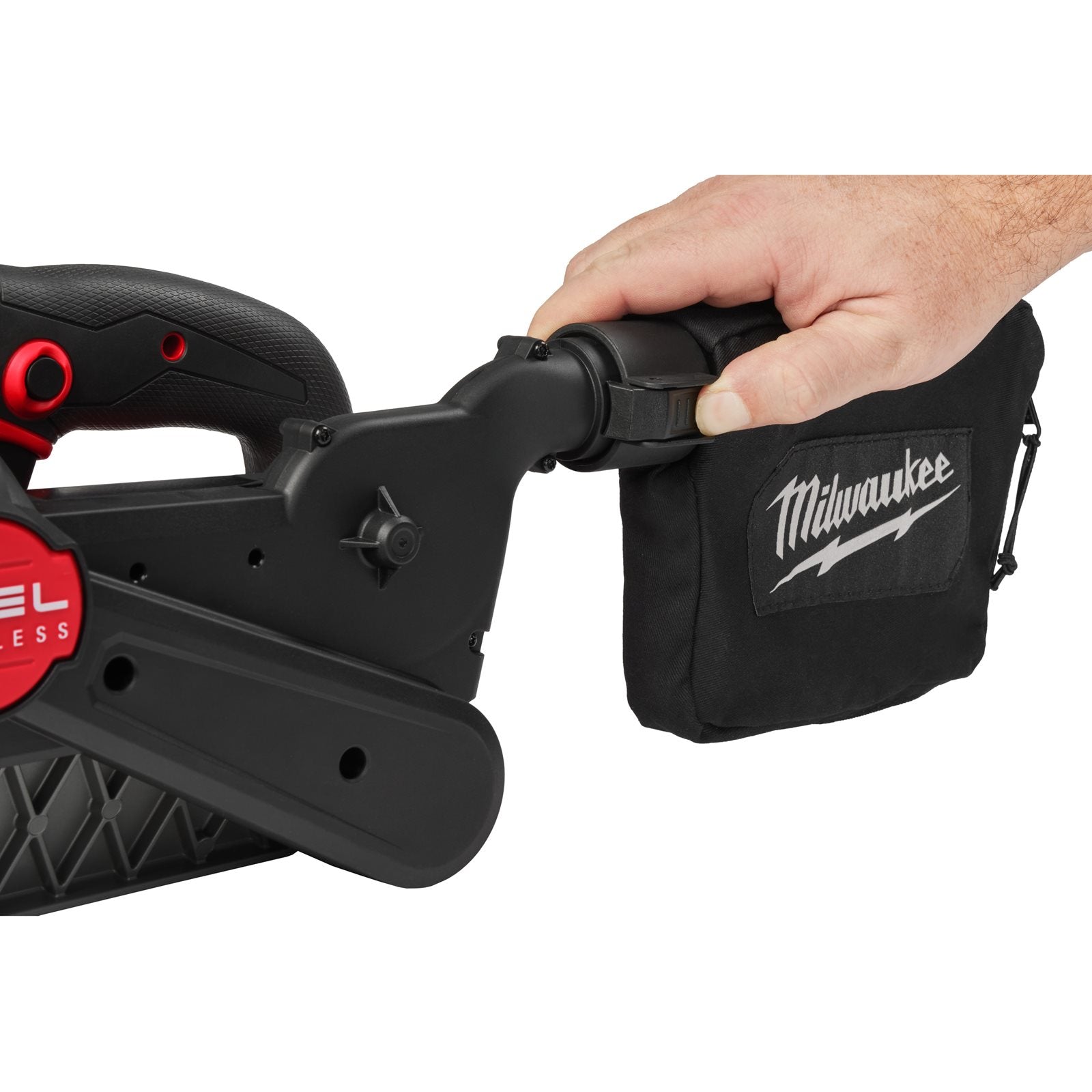 Milwaukee M18 FBTS75-552X Akku-Bandschleifer (Bandgröße: 75 x 457 mm, Geschwindigkeit: 230 - 410 m/s, inkl. 2 x 5,5 Ah Akku in HD-Box)