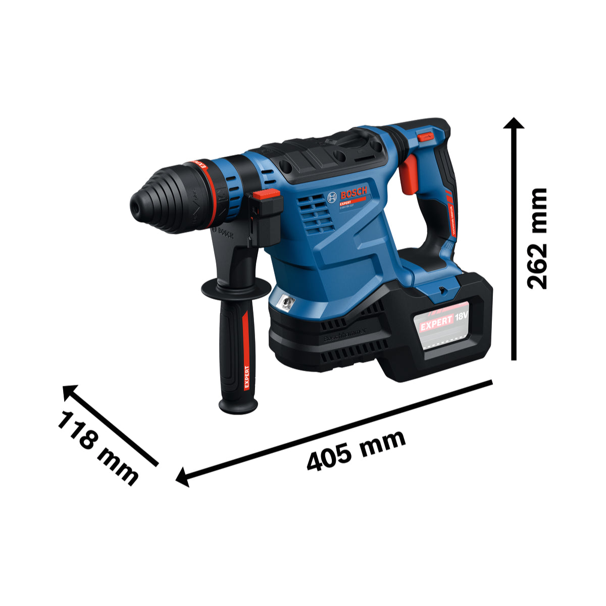 Bosch EXPERT Akku-Bohrhammer EXBH18V-32F (SDS plus, Schlagenergie: 4,5 J, optimaler Bohr-Ø: 10-20 mm, ohne Akku in XL-BOXX)