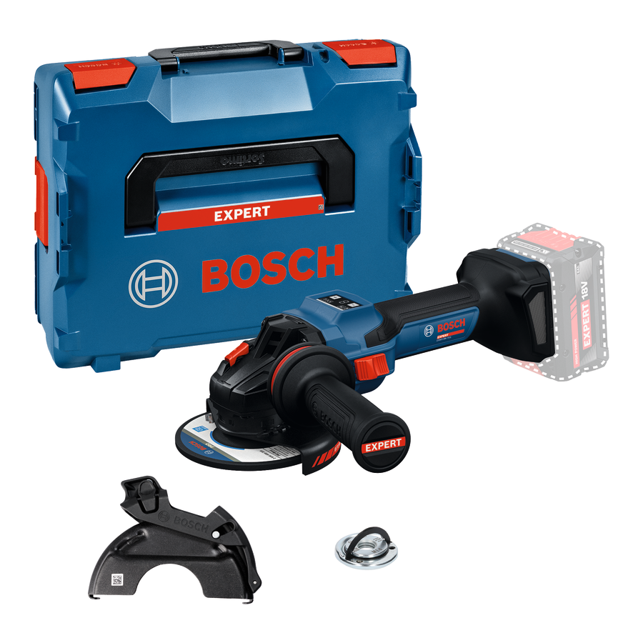 Bosch EXPERT Akku-Winkelschleifer EXWS18V-15S (Scheiben-Ø: 125 mm, Drehzahl: 11000 U/min, ohne Akku in L-BOXX 162)
