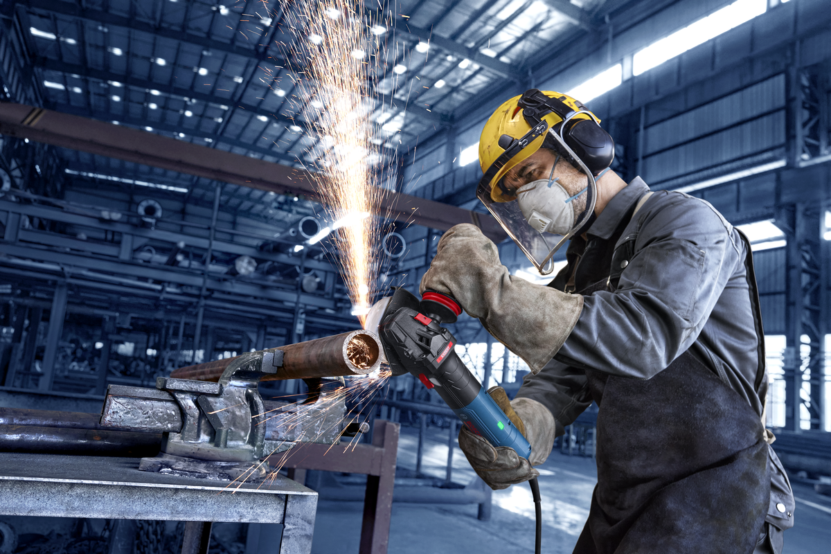 Bosch EXPERT Winkelschleifer EXWS20-125SB (Scheiben-Ø: 125 mm, 2000 W, Drehzahl: 2800-10500 U/min)