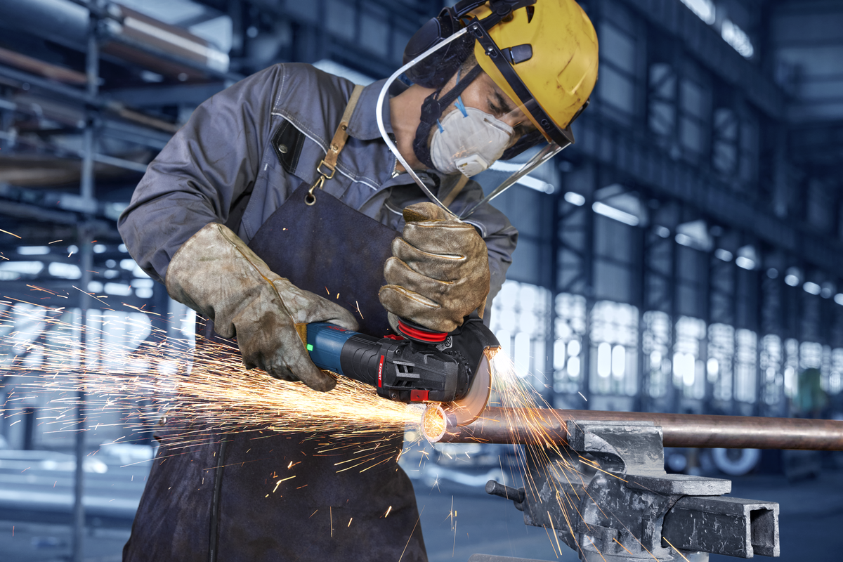 Bosch EXPERT Winkelschleifer EXWS20-125SB (Scheiben-Ø: 125 mm, 2000 W, Drehzahl: 2800-10500 U/min)