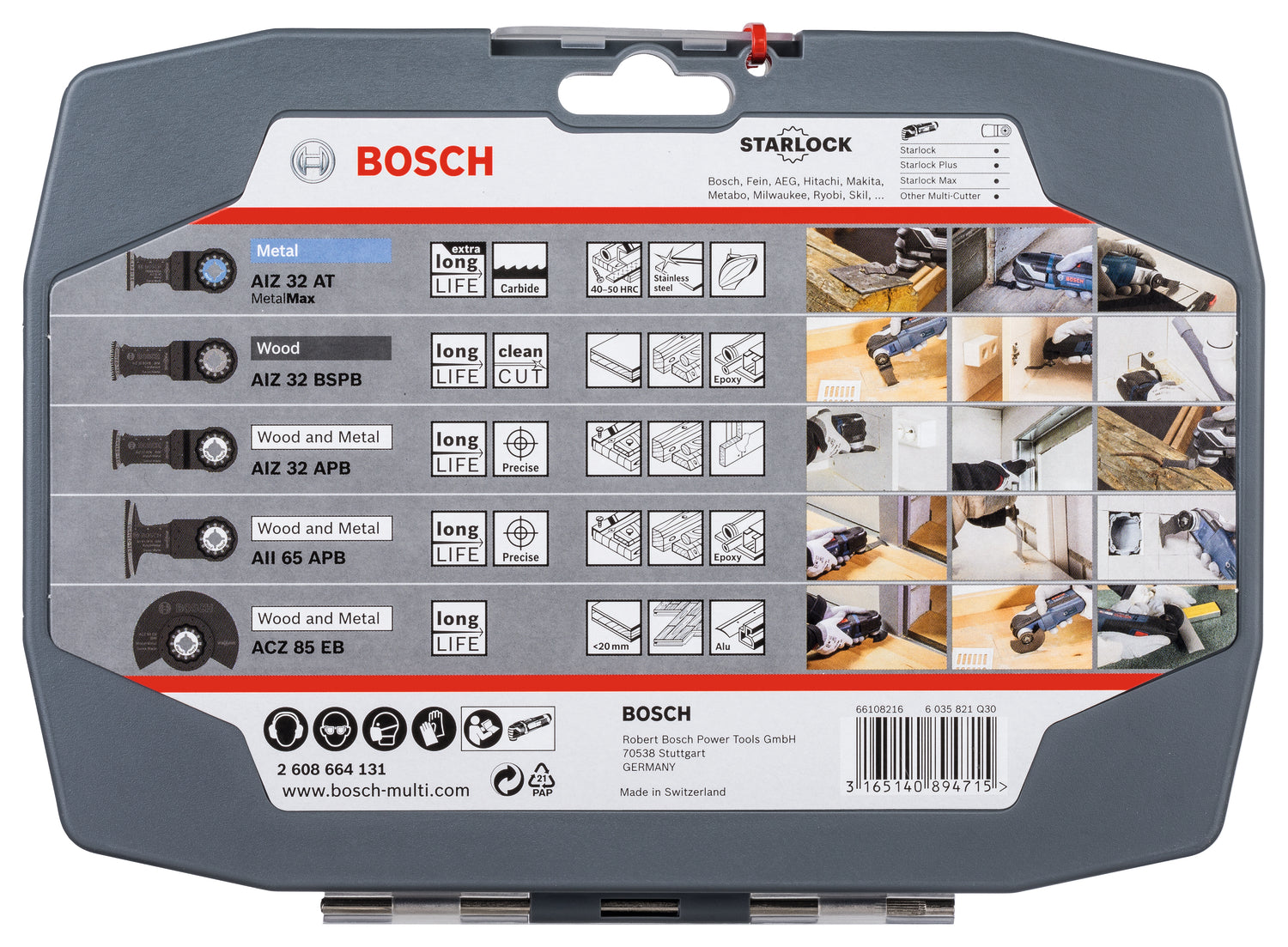 Bosch Starlock Best of Cutting Set 5-tlg. (Holz & Metall, AIZ 32 AT, AIZ 32 BSPB, AIZ 32 APB, AII 65 APB, ACZ 85 EB)