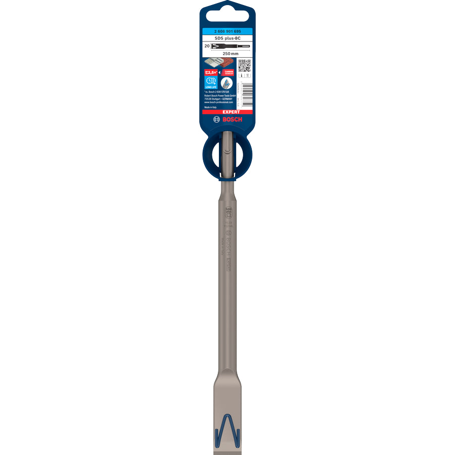 Bosch EXPERT SDS plus-8C Flachmeißel 20 × 250 mm (Selbstschärfend, Geripptes Design, für Beton)