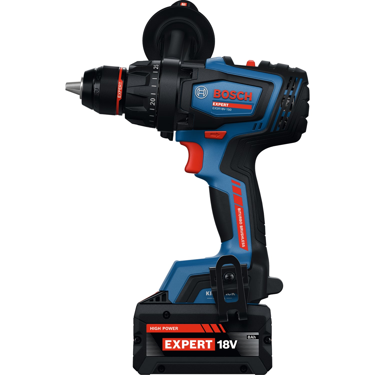 Bosch EXPERT Akku-Bohrschrauber EXSR18V-150 (Drehmoment: 150 Nm, 13 mm Bohrfutter, inkl. 2 x 8,0 Ah & 1 x 5,5 Ah Akku in L-BOXX 136)