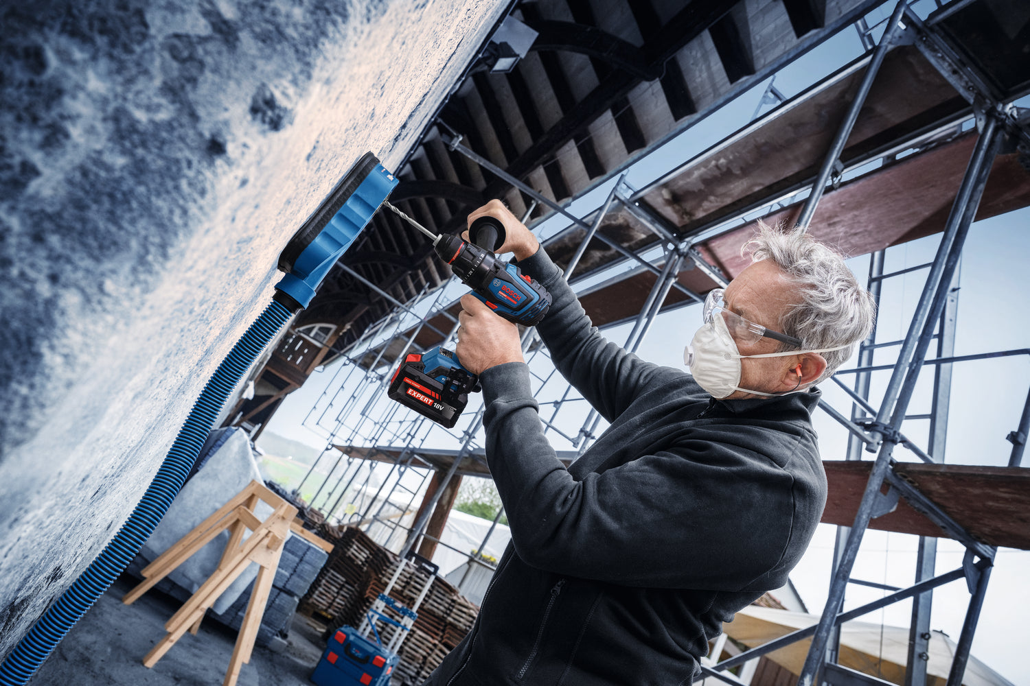 Bosch EXPERT Akku-Schlagbohrschrauber EXSB18V-150 (Drehmoment: 150 Nm, 13 mm Bohrfutter, ohne Akku in L-BOXX 136)