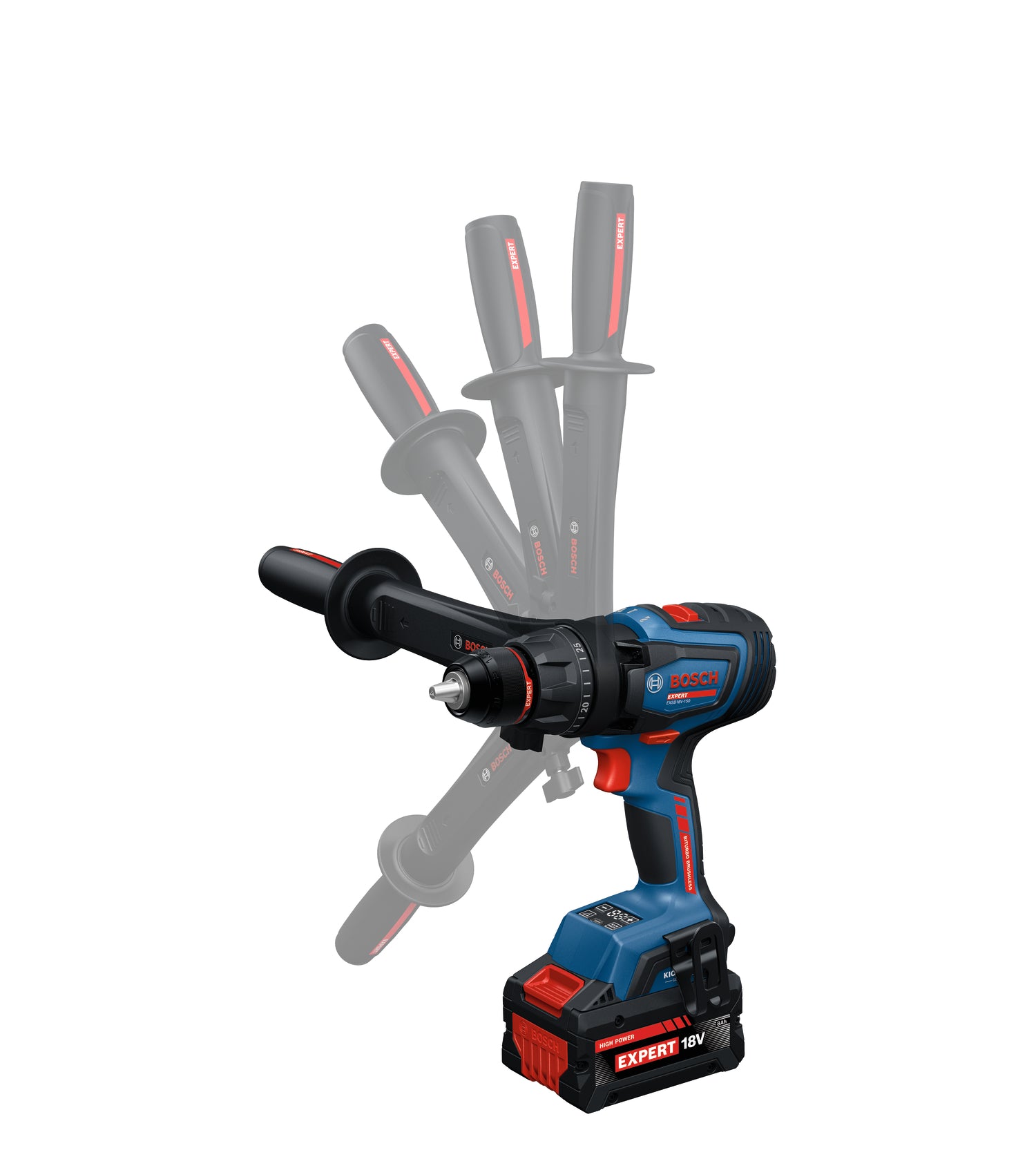 Bosch EXPERT Akku-Schlagbohrschrauber EXSB18V-150 (Drehmoment: 150 Nm, 13 mm Bohrfutter, inkl. 2 x 8,0 Ah Akku in L-BOXX 136)