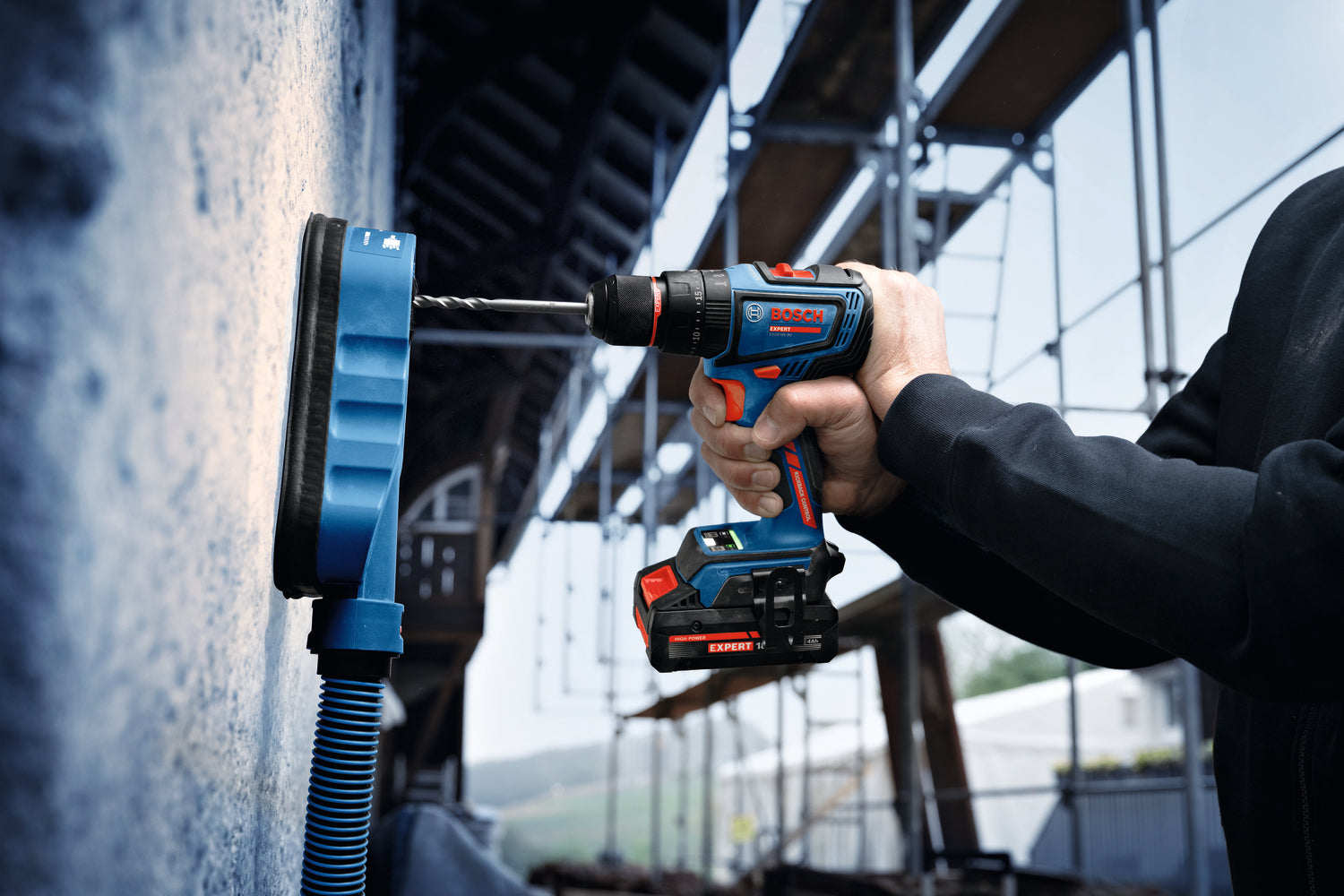 Bosch EXPERT Akku-Schlagbohrschrauber EXSB18V-90 (Drehmoment: 36/65 Nm, 13 mm Bohrfutter, inkl. 3 x 4,0 Ah Akku in L-BOXX 136)