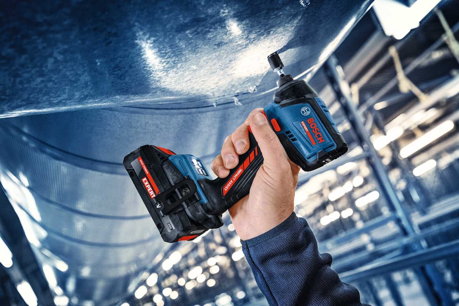 Bosch EXPERT Akku-Schlagschrauber EXDR18V-230 (Drehmoment: 230 Nm, Werkzeugaufnahme: 1/4"-Sechskant, ohne Akku in L-BOXX 162)