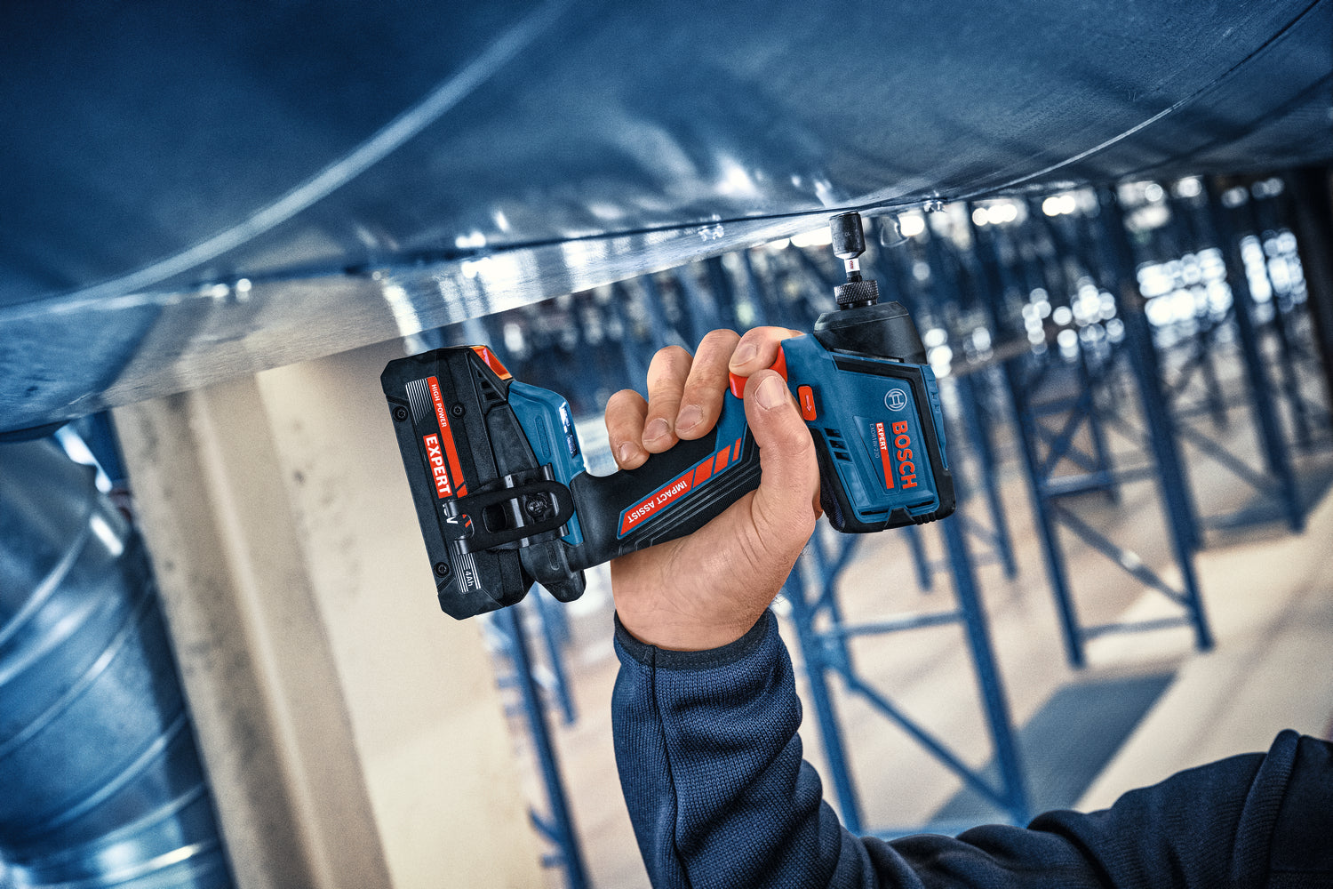 Bosch EXPERT Akku-Schlagschrauber EXDR18V-230 (Drehmoment: 230 Nm, Werkzeugaufnahme: 1/4"-Sechskant, ohne Akku in L-BOXX 162)