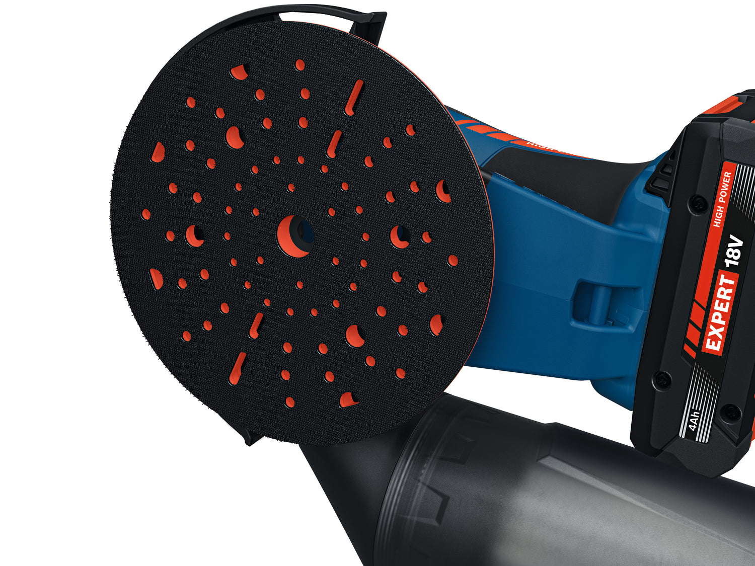 Bosch EXPERT Akku-Exzenterschleifer EXEX18V-150-5 (Schleifteller-Ø: 150 mm, Schwingkreis-Ø: 5,0 mm, Drehzahl: 5000-10000 U/min, ohne Akkus im Karton)