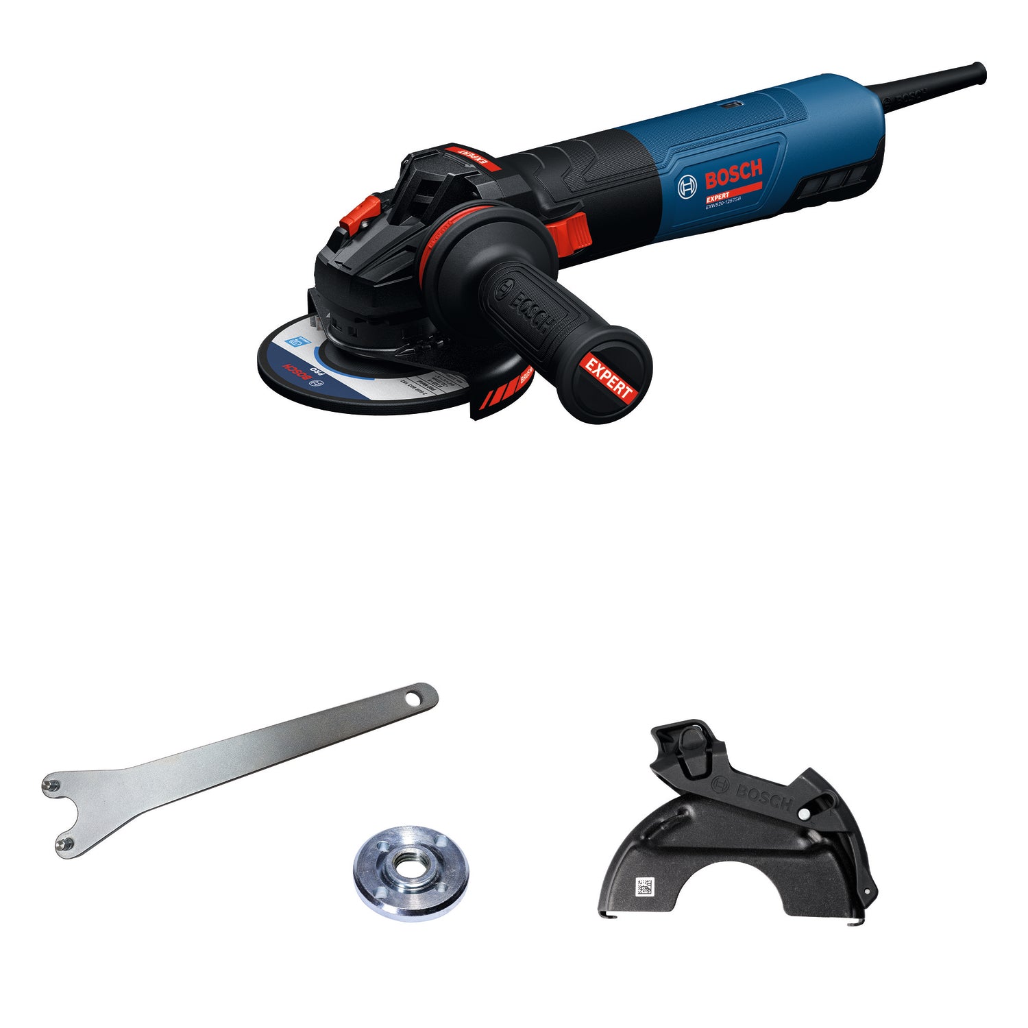Bosch EXPERT Winkelschleifer EXWS20-125TSB (Scheiben-Ø: 125 mm, 2000 W, Drehzahl: 2400-9700 U/min)