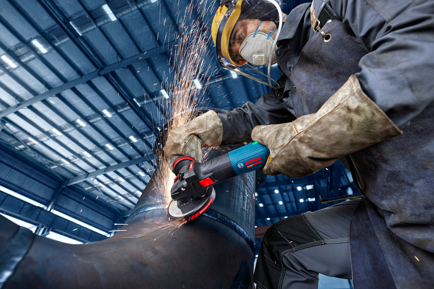 Bosch EXPERT Winkelschleifer EXWS20-125TSB (Scheiben-Ø: 125 mm, 2000 W, Drehzahl: 2400-9700 U/min)