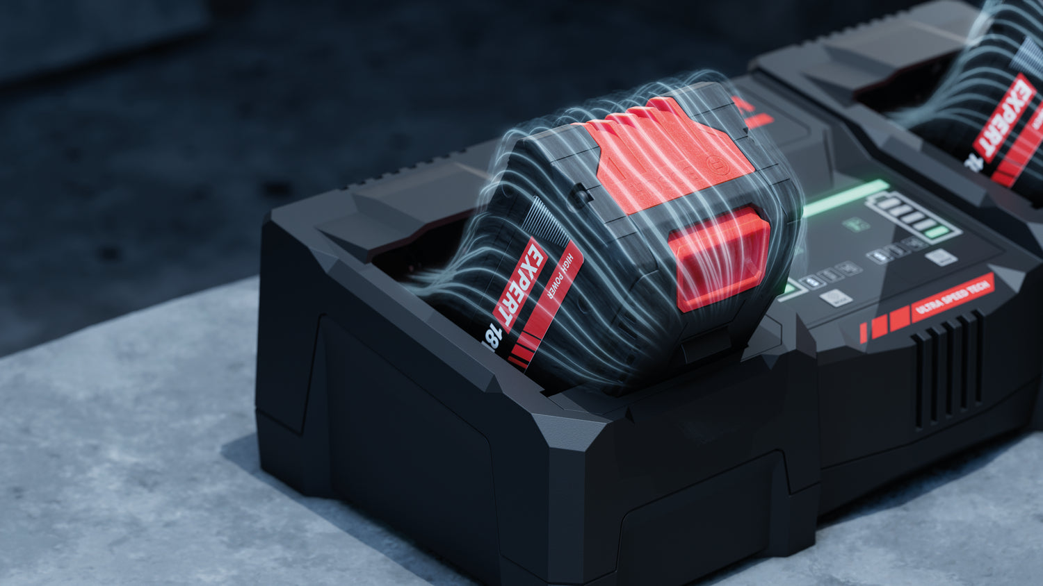 Bosch EXPERT Ladegerät EXAL18V2-320 (Ultraschnelles paralleles Laden mit 16A, 2 Ladebuchten, lädt 2 x EXPERT 8,0 Ah in 39 min voll, in L-BOXX 162)