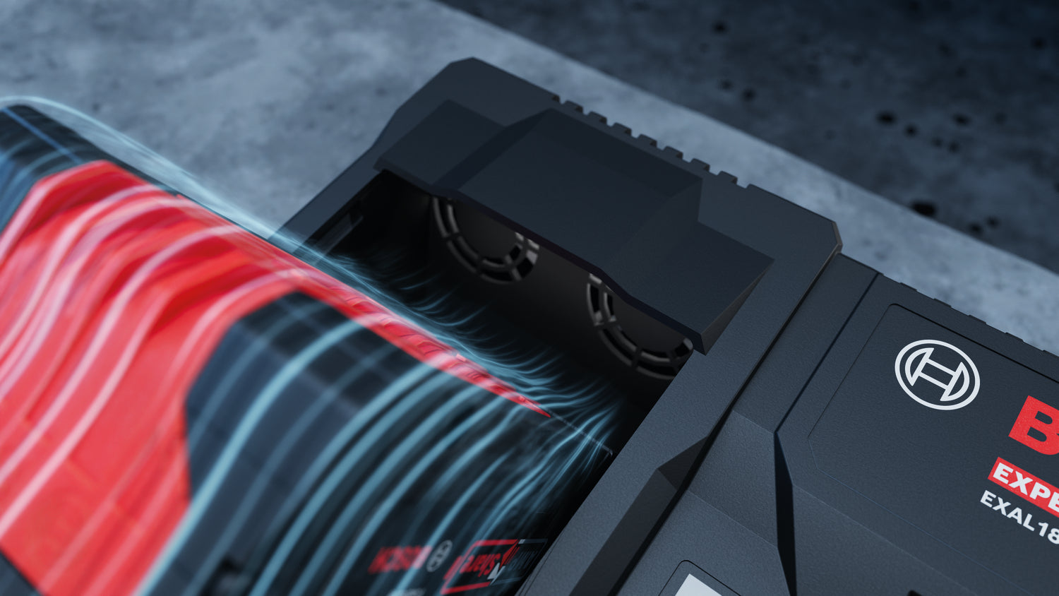 Bosch EXPERT Ladegerät EXAL18V2-320 (Ultraschnelles paralleles Laden mit 16A, 2 Ladebuchten, lädt 2 x EXPERT 8,0 Ah in 39 min voll, in L-BOXX 162)