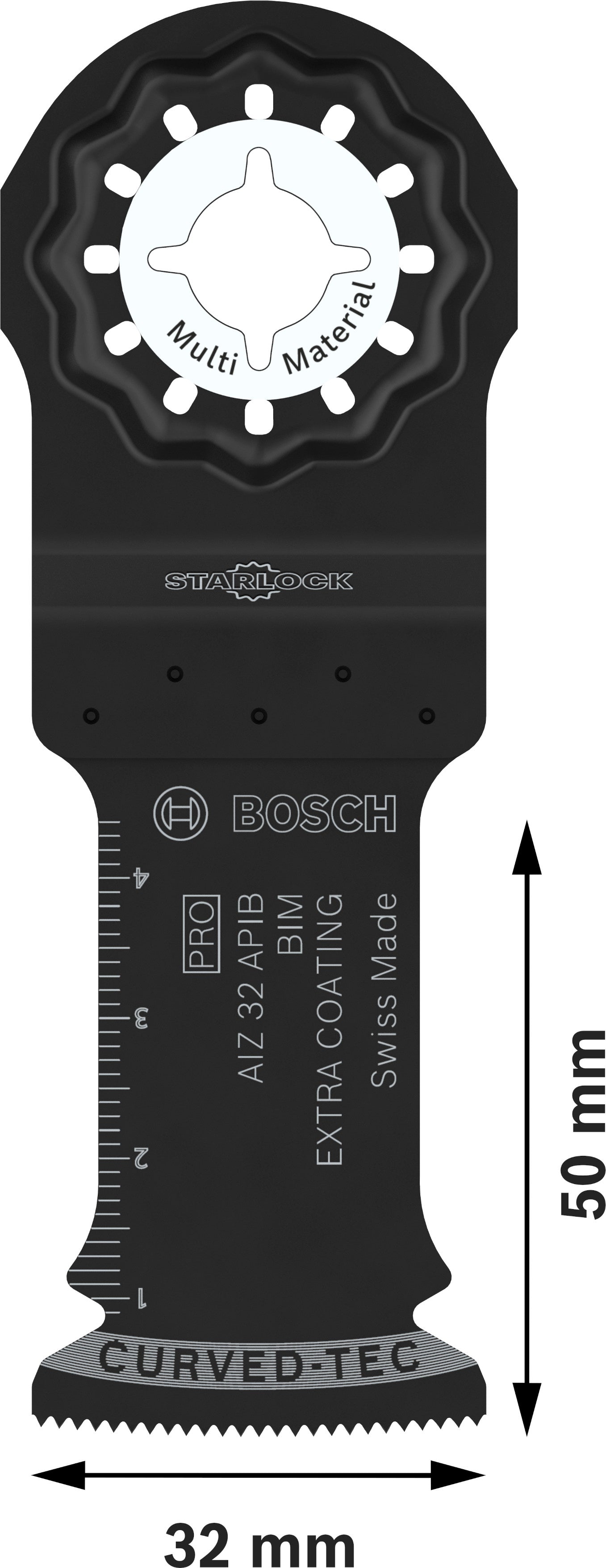 Bosch PRO Tauchsägeblatt AIZ 32 APIB (Starlock, für Holz mit Nägel, Kunststoff, Sandwich-Metall, 32 x 50 mm)