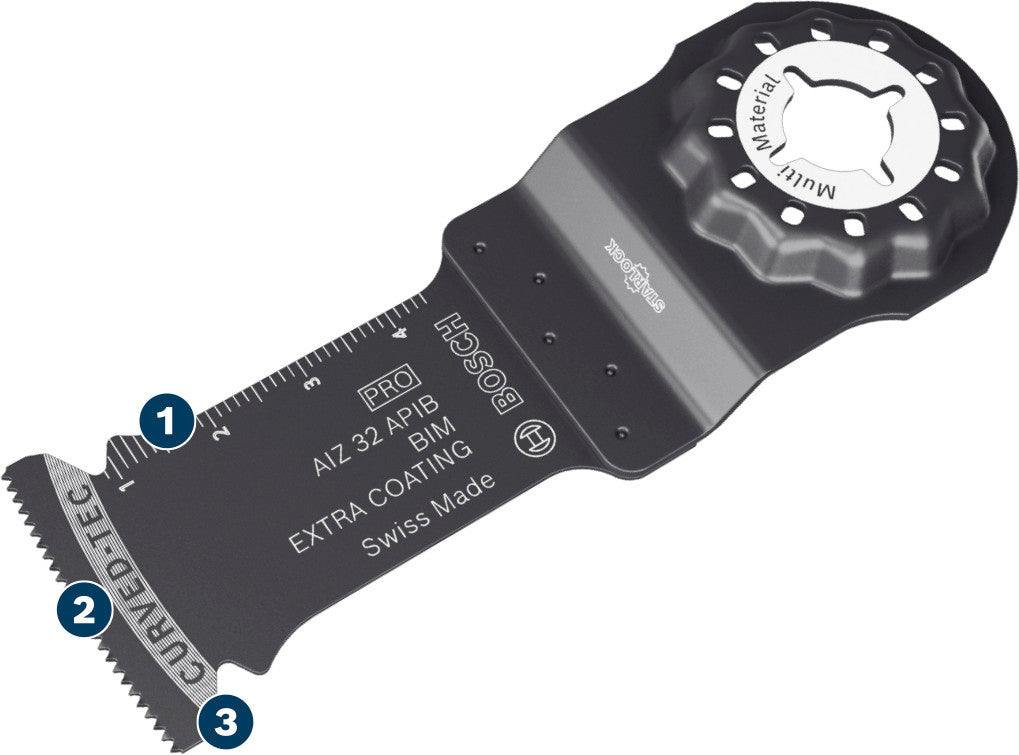Bosch PRO Tauchsägeblatt AIZ 32 APIB (Starlock, für Holz mit Nägel, Kunststoff, Sandwich-Metall, 32 x 50 mm)