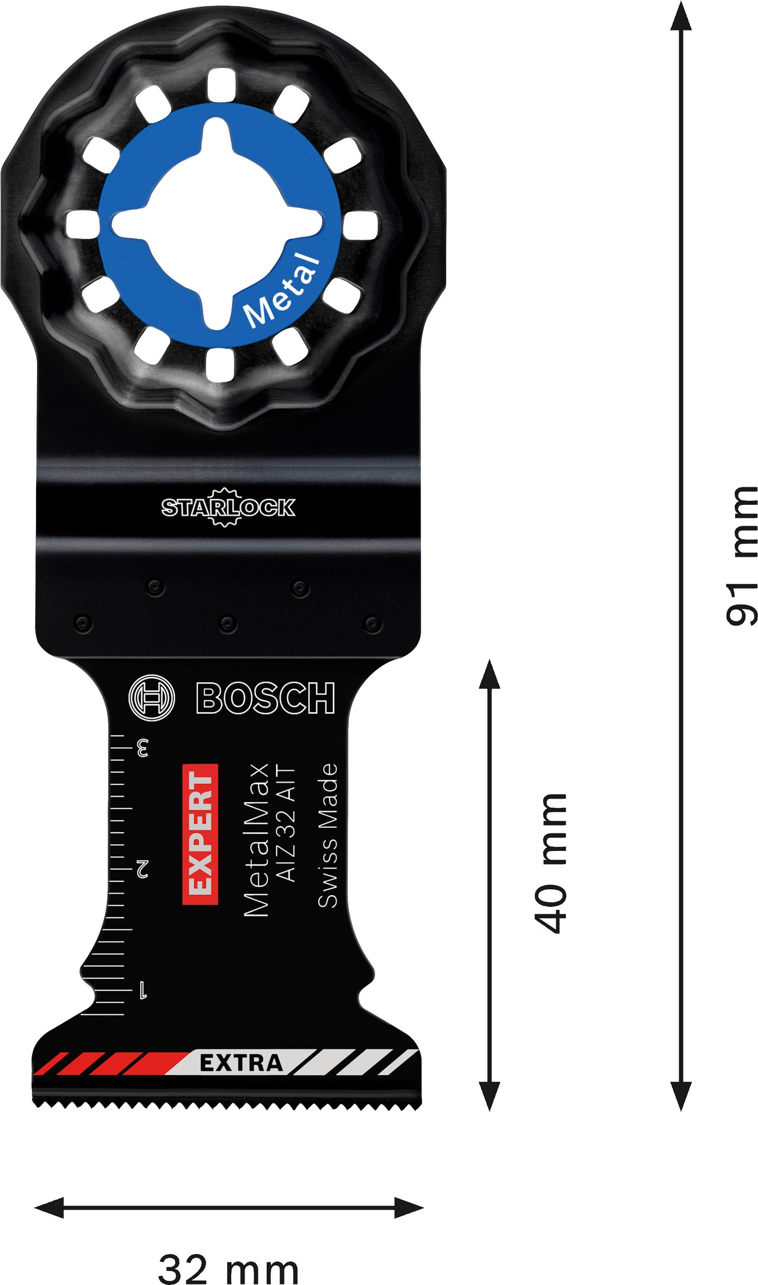 Bosch EXPERT Tauchsägeblatt AIZ 32 AIT MetalMax (Starlock, für Stahl & Edelstahl, 40 x 32 mm, Carbide)