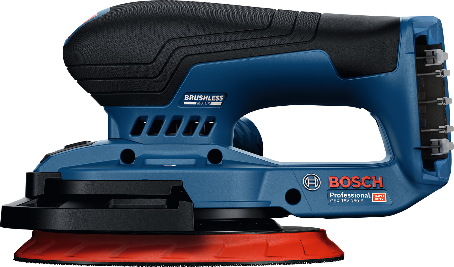Bosch Akku-Exzenterschleifer GEX 18V-150-3 (Schleifteller-Ø: 150 mm, Schwingkreis-Ø: 3,0 mm, Drehzahl: 5000 - 10000 U/min, ohne Akkus in L-BOXX 162)