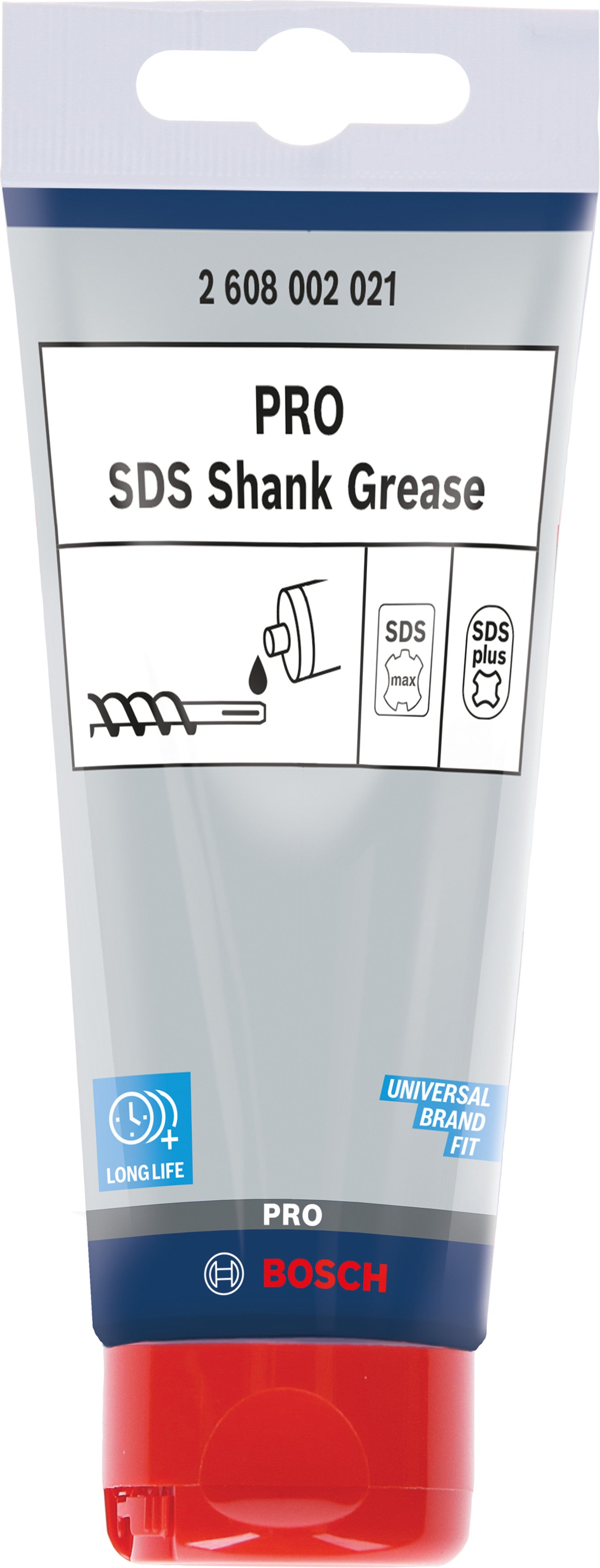 Bosch PRO SDS Schmierfett für Bohrer & Meißel (Schaftfett für SDS plus, SDS max, Bohrerfett 100 ml Tube)