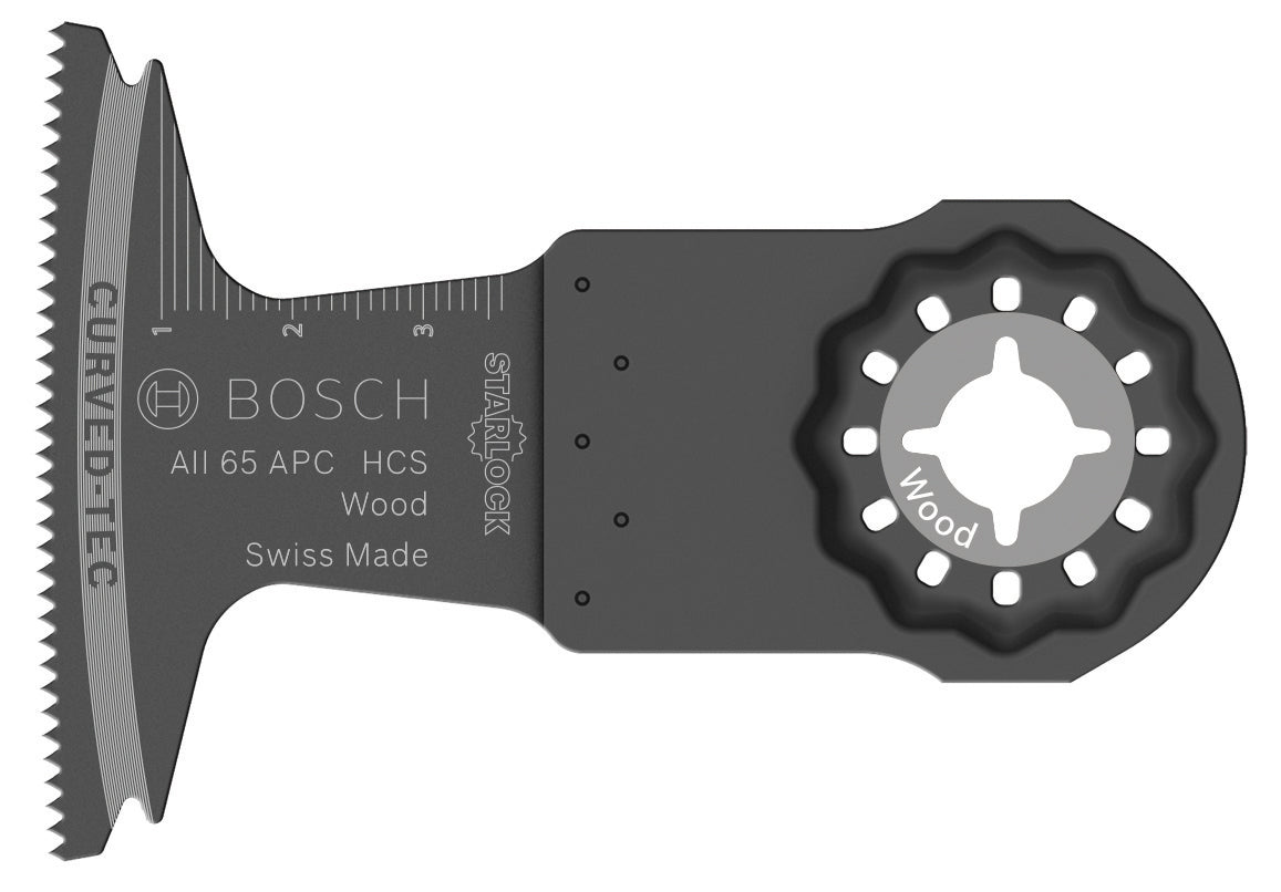 Bosch Tauchsägeblatt AII 65 APC (Starlock, für Weichholz, HCS, Curved-Tec, 65 x 40 mm)