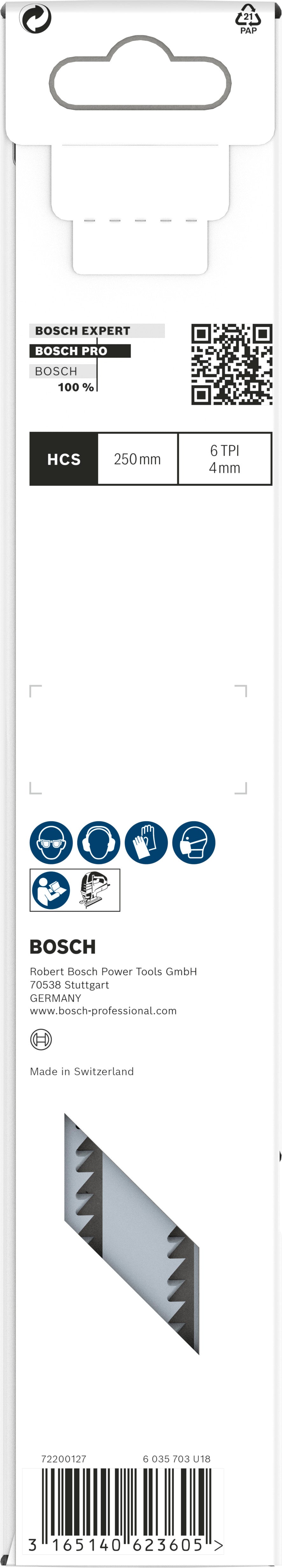 Bosch PRO Wood precise T1044DP Stichsägeblatt (3er-Pack, für Bauholz & Weichholz bis 150 mm, Gesamtlänge: 250 mm)