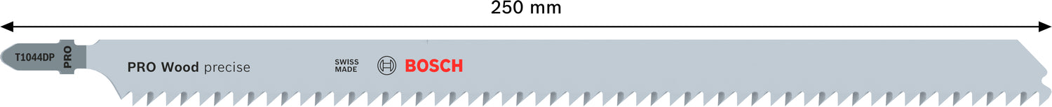 Bosch PRO Wood precise T1044DP Stichsägeblatt (3er-Pack, für Bauholz & Weichholz bis 150 mm, Gesamtlänge: 250 mm)