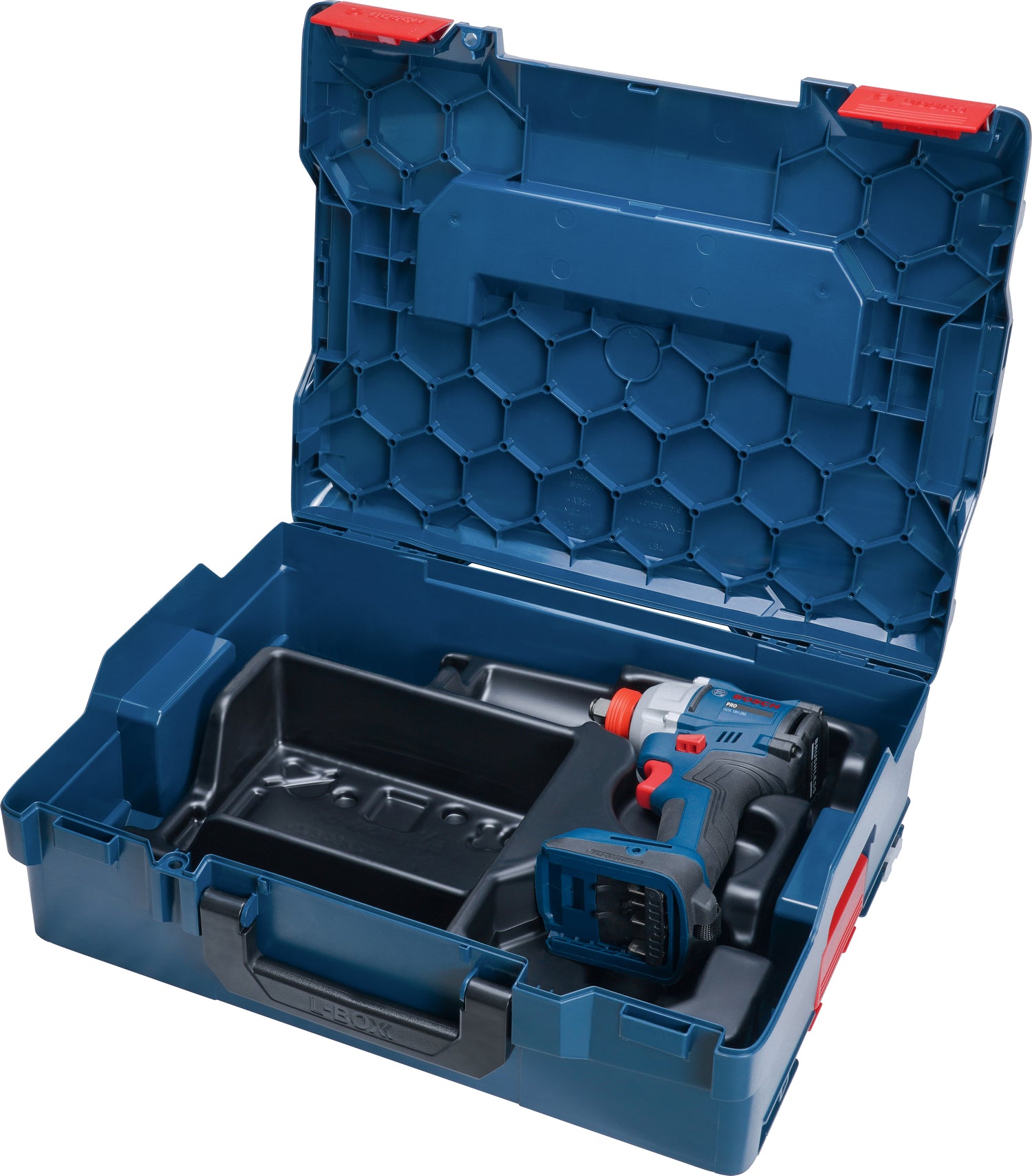 Bosch Akku-Schlagschrauber GDX 18V-285 (Drehmoment: 285 Nm, 1/2"-Vierkant + 1/4"-Sechskant, Drehzahl: 0 - 2800 U/min, ohne Akku in L-BOXX 136)