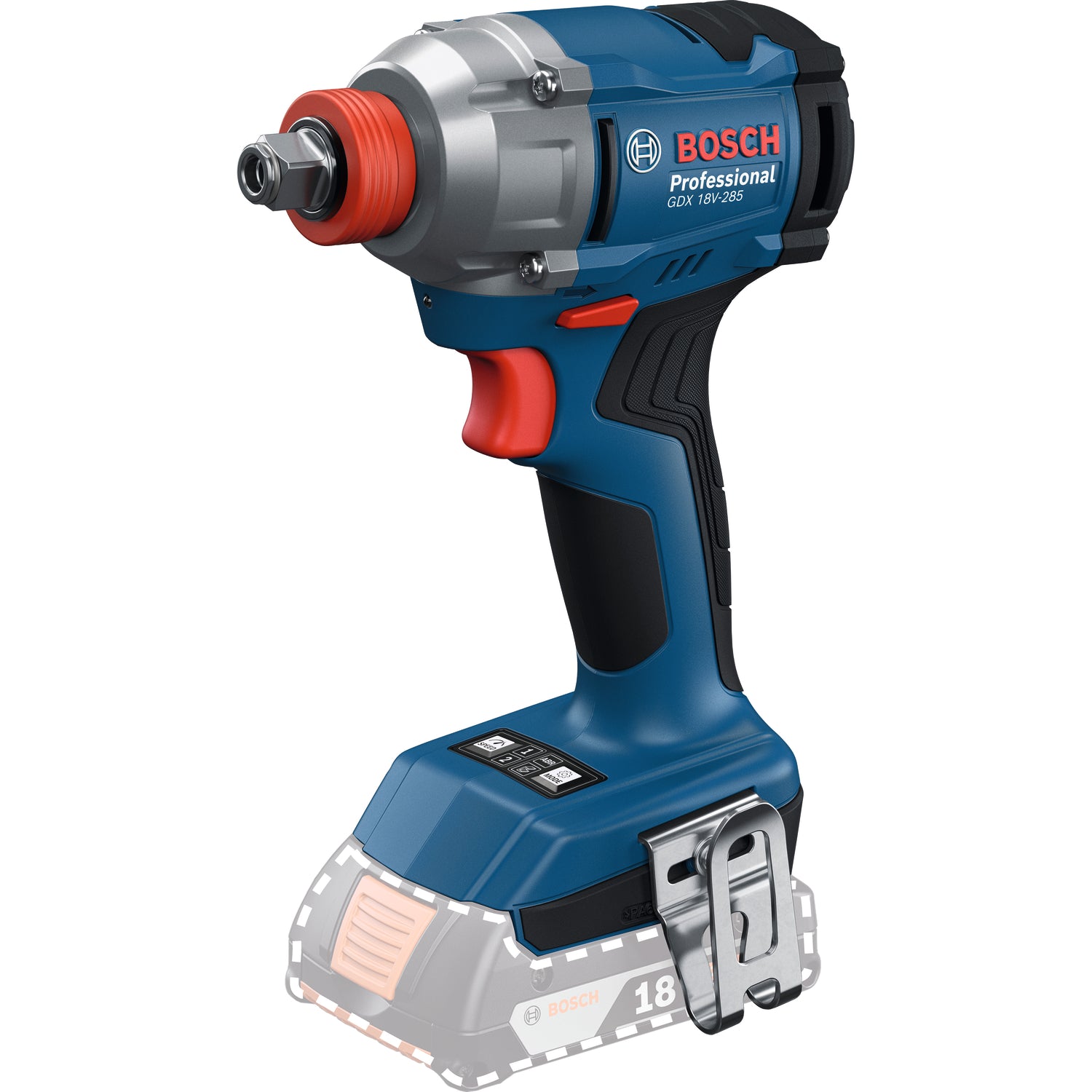 Bosch Akku-Schlagschrauber GDX 18V-285 (Drehmoment: 285 Nm, 1/2"-Vierkant + 1/4"-Sechskant, Drehzahl: 0 - 2800 U/min, ohne Akku in L-BOXX 136)