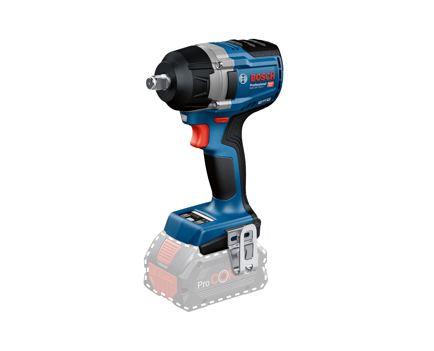 Bosch Akku-Schlagschrauber GDS 18V-750 C (Drehmoment: 750 Nm, Losbrechmoment: 1000 Nm, 1/2"-Vierkant, ohne Akku in L-BOXX 136)
