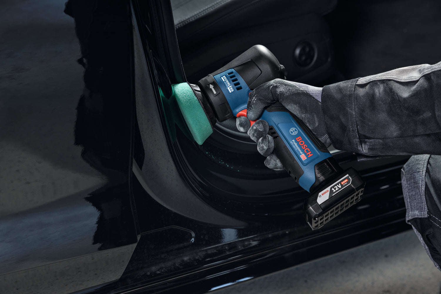 Bosch Akku-Exzenterschleifer GEX 12V-77 (Schwingkreis-Ø: 2,5 mm, Drehzahl: 3000 - 8000 U/min, Schleifteller-Ø: 77 mm, ohne Akku im Karton)