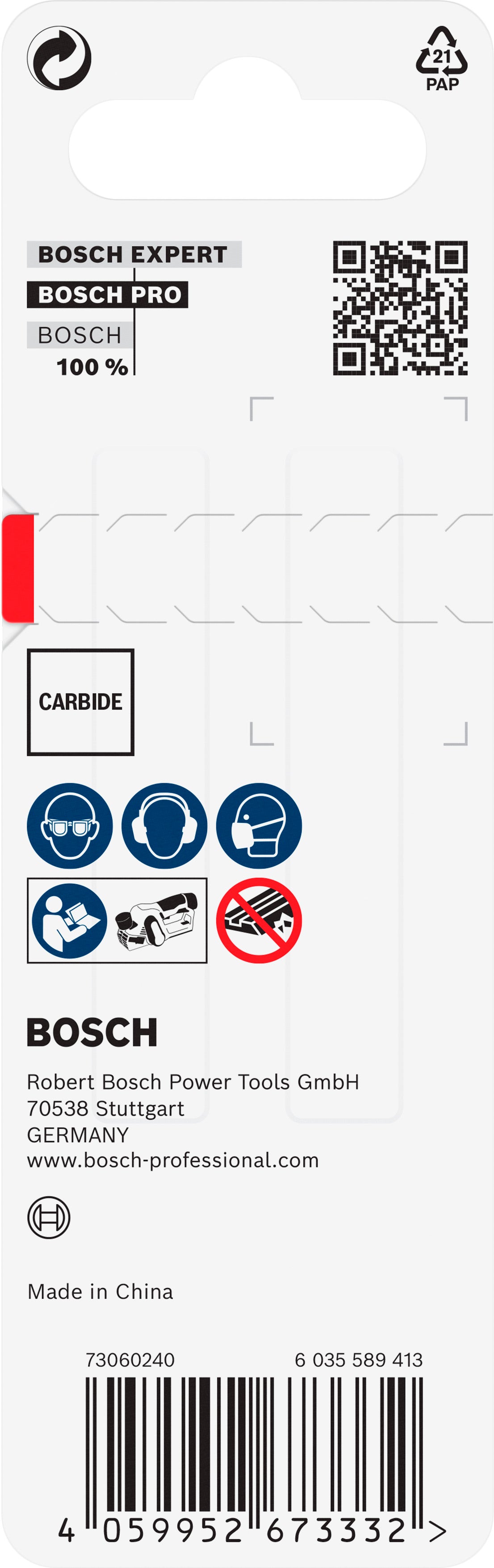 Bosch PRO Hobelmesser 56 mm (2er-Pack, zum Hobeln von Holz, Carbide-Schnittkante, Wendemesser, 56 × 5,5 × 1,1 mm)