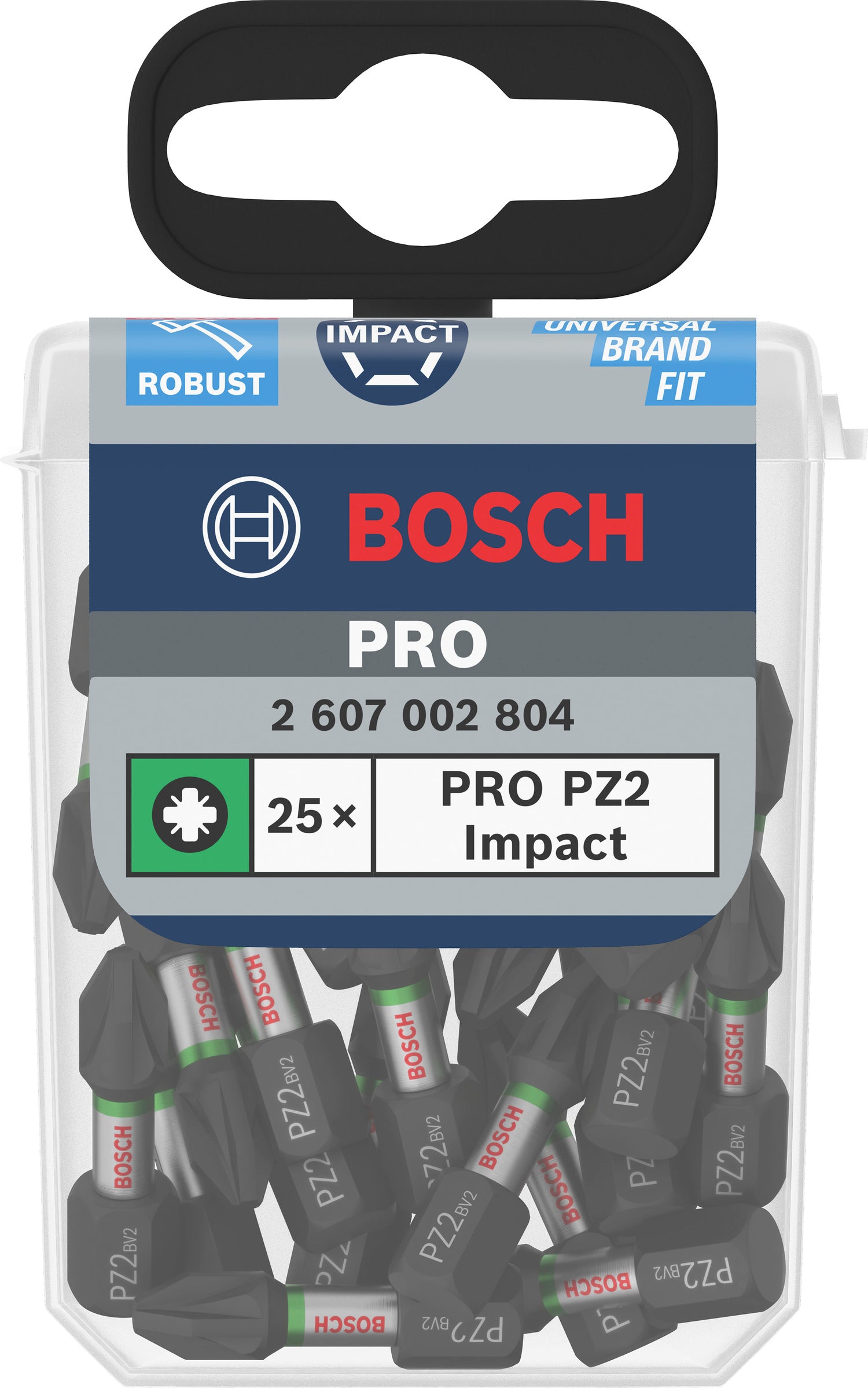 Bosch PRO Impact Bits 25er-Box mit 25 mm Länge (PH2 / PZ2 / T20 / T25 / T30, ideal für Schlagschrauber)